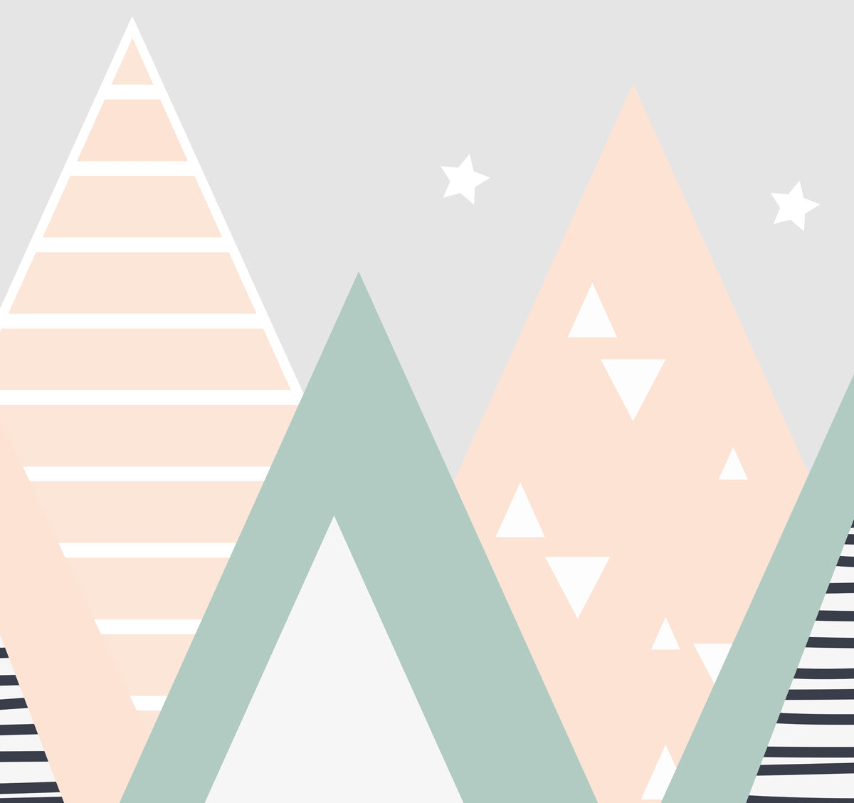 Cute Mountains Wallpaper for Kids Room