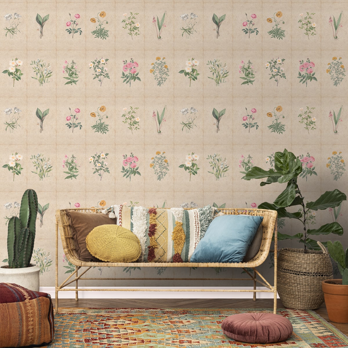 Mehek, Botanical Rendition Room Wallpaper