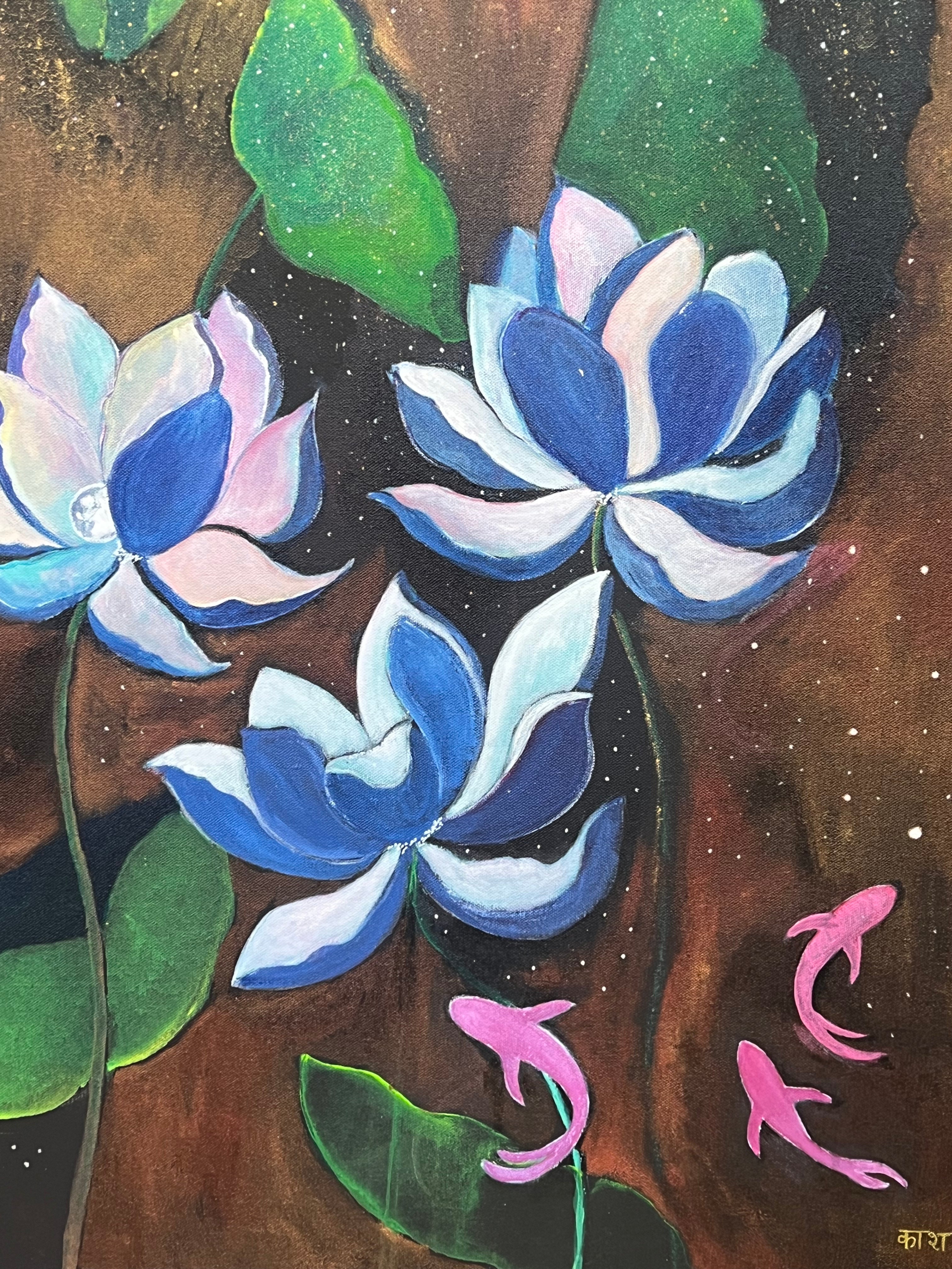 Cosmic Blooms Painting