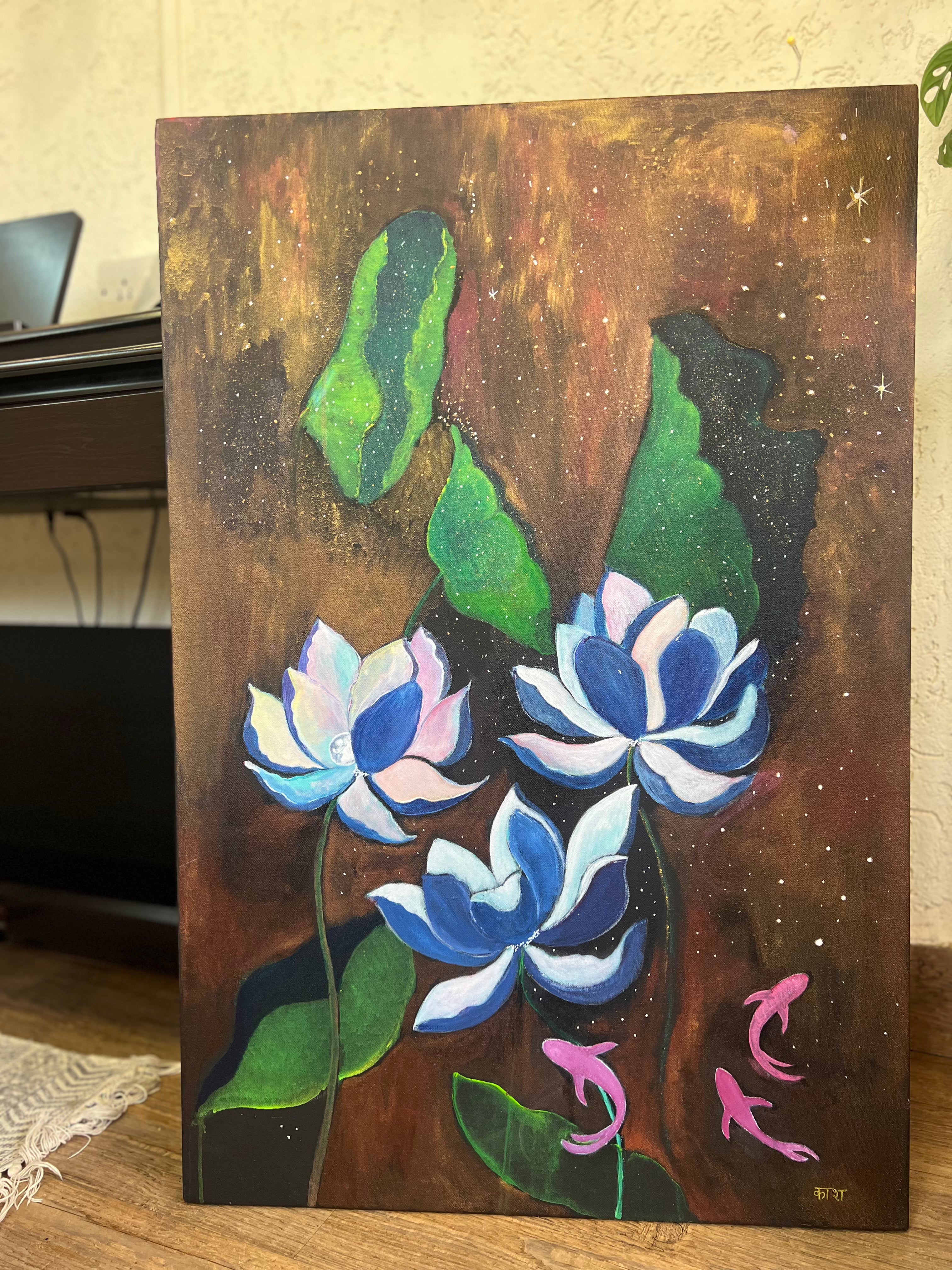 Cosmic Blooms Painting