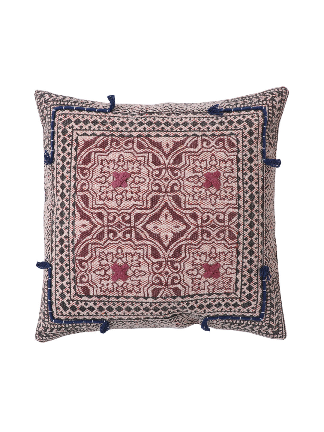 HAZE - COTTON PRINTED SQUARE CUSHION COVER