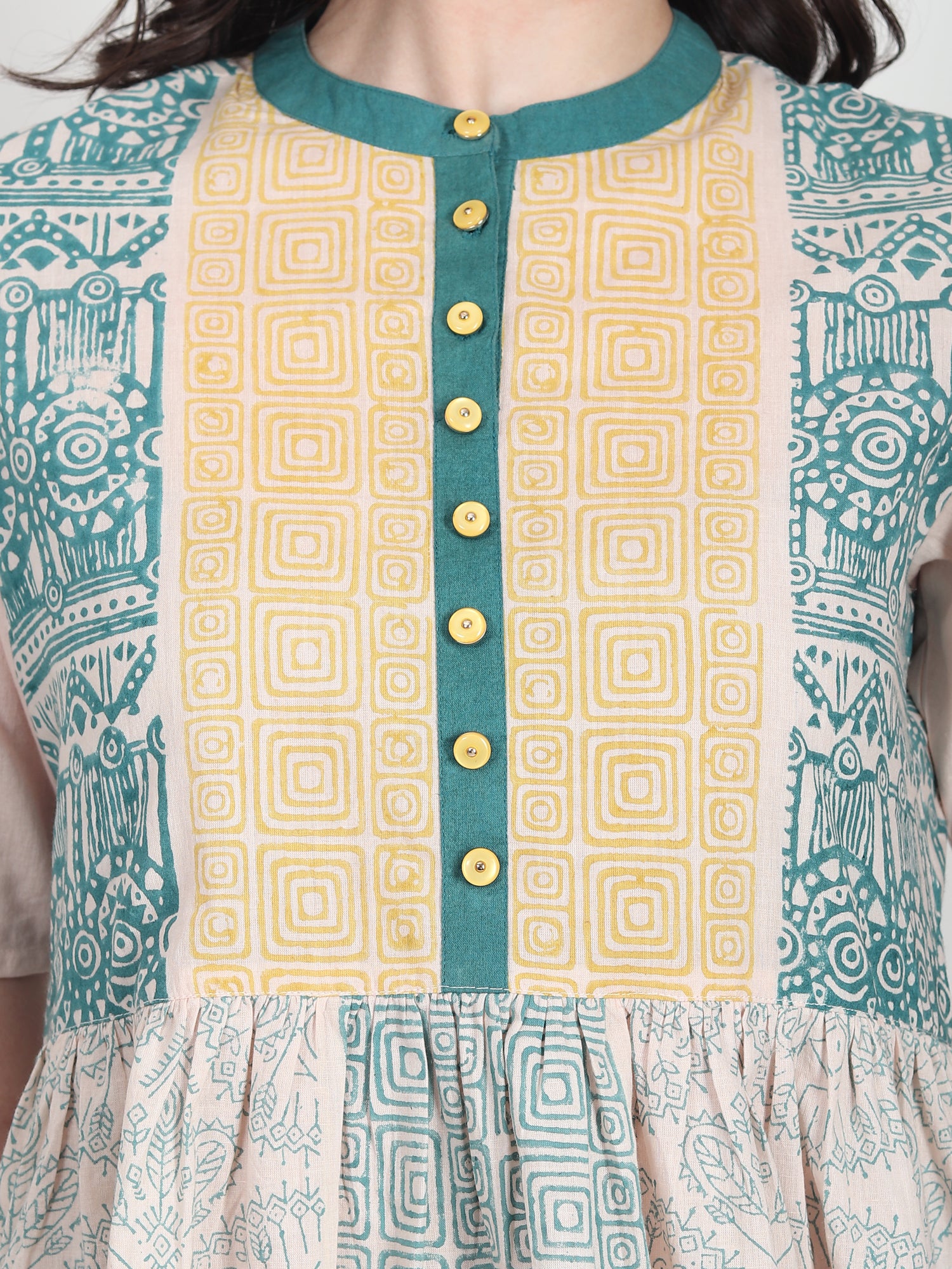 Edina hand block printed Top