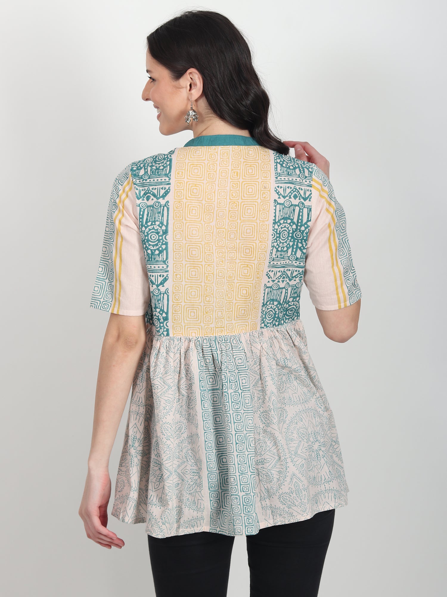 Edina hand block printed Top