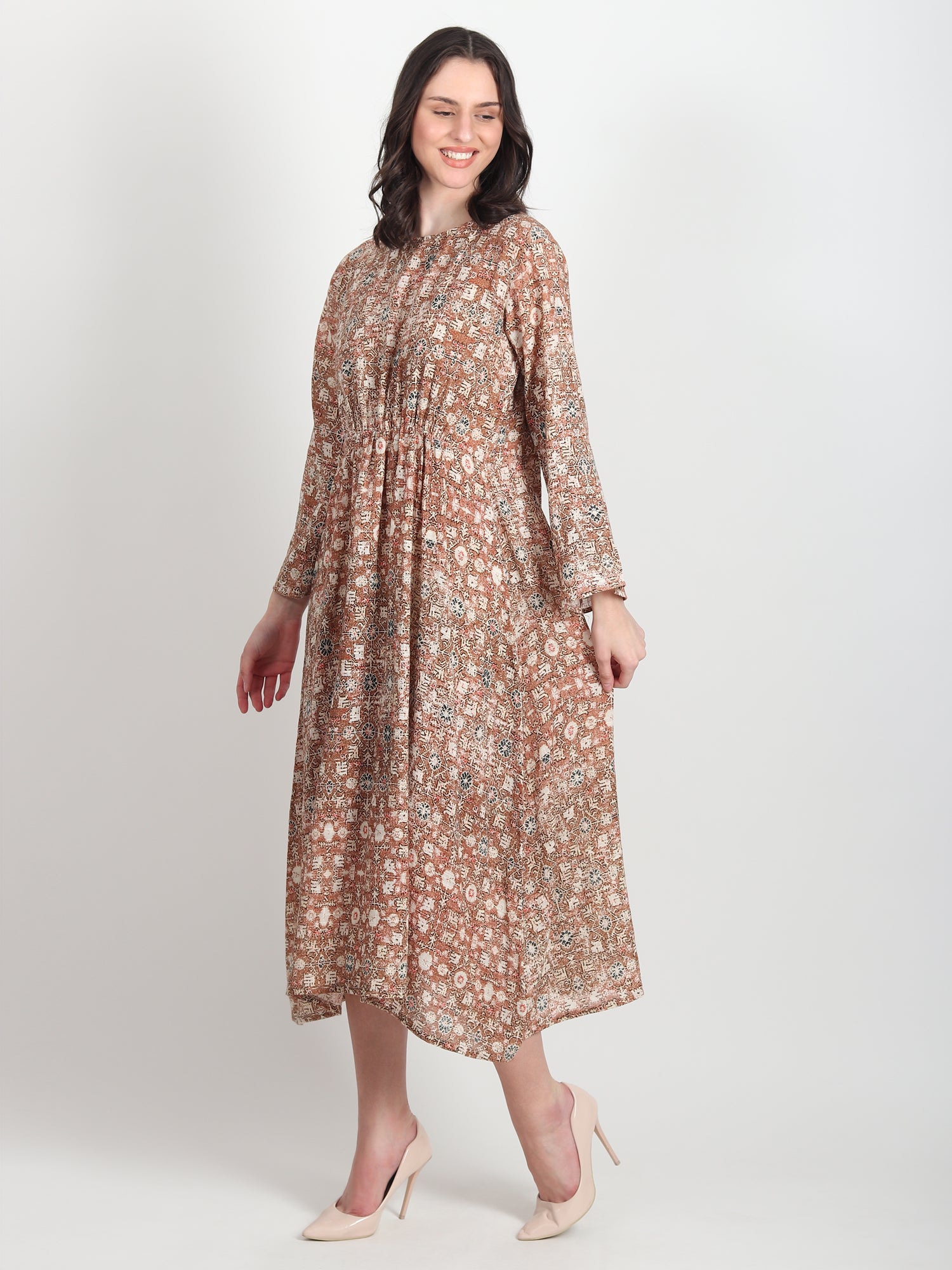 Freda Floral Printed Cotton Dress