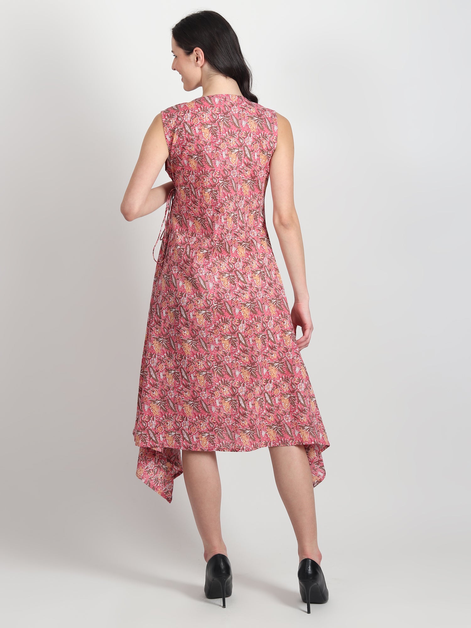 Tracy Printed Cotton A-Line Dress