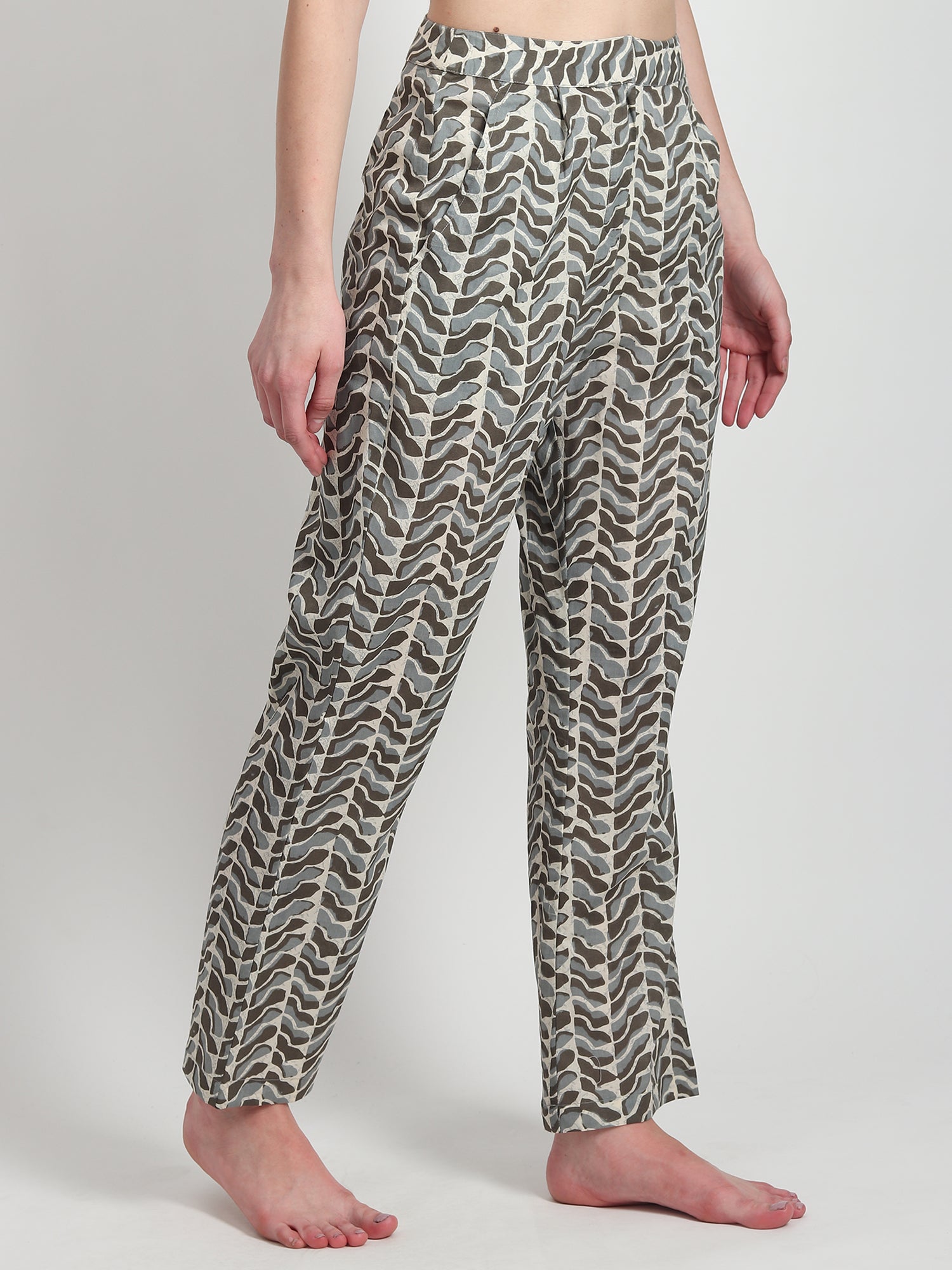 Leo Block Printed Cotton pants