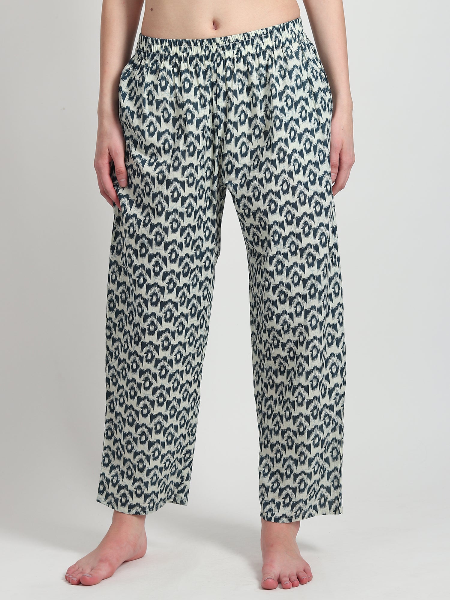 Ara Block Printed Cotton pants