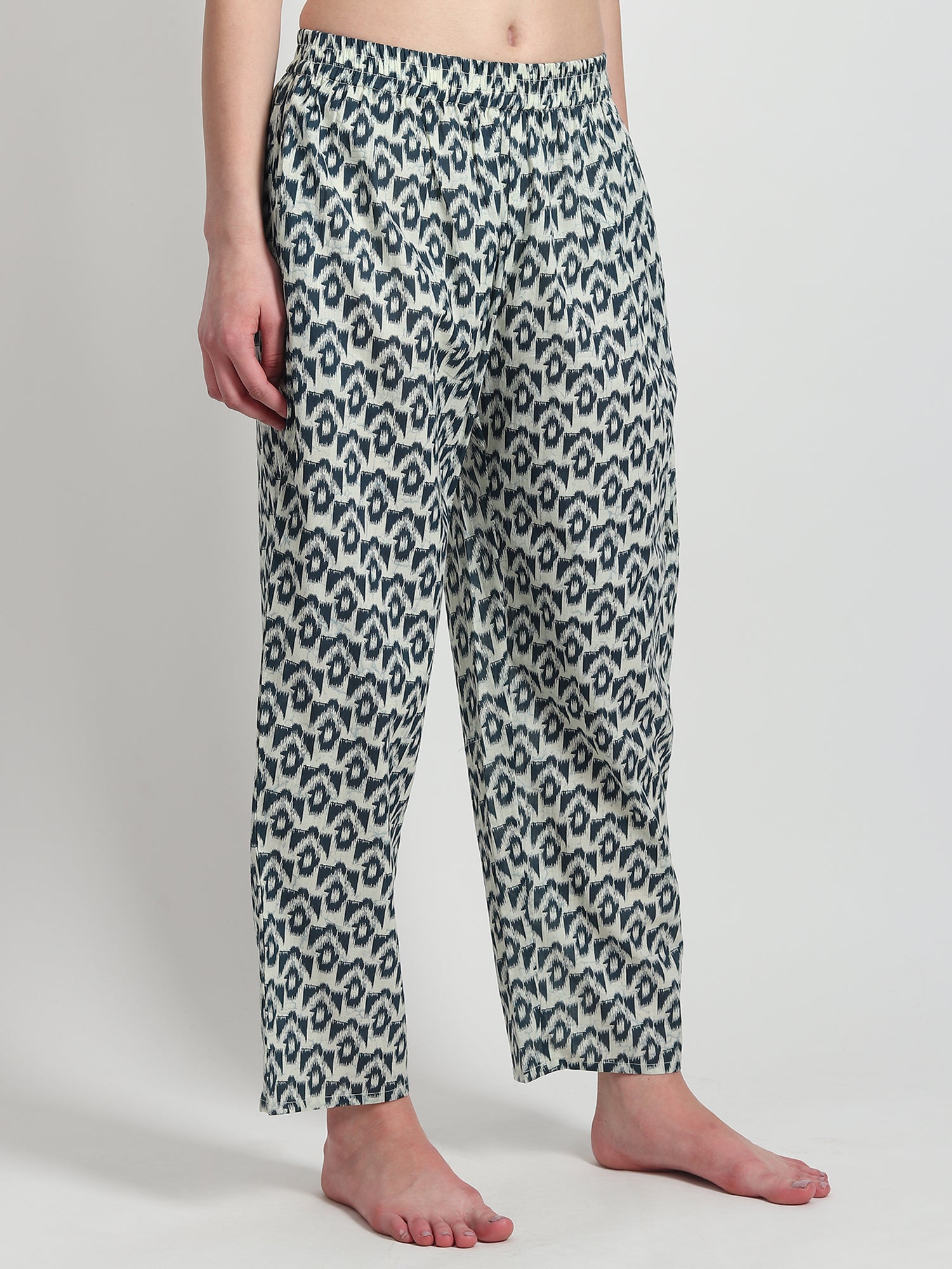 Ara Block Printed Cotton pants