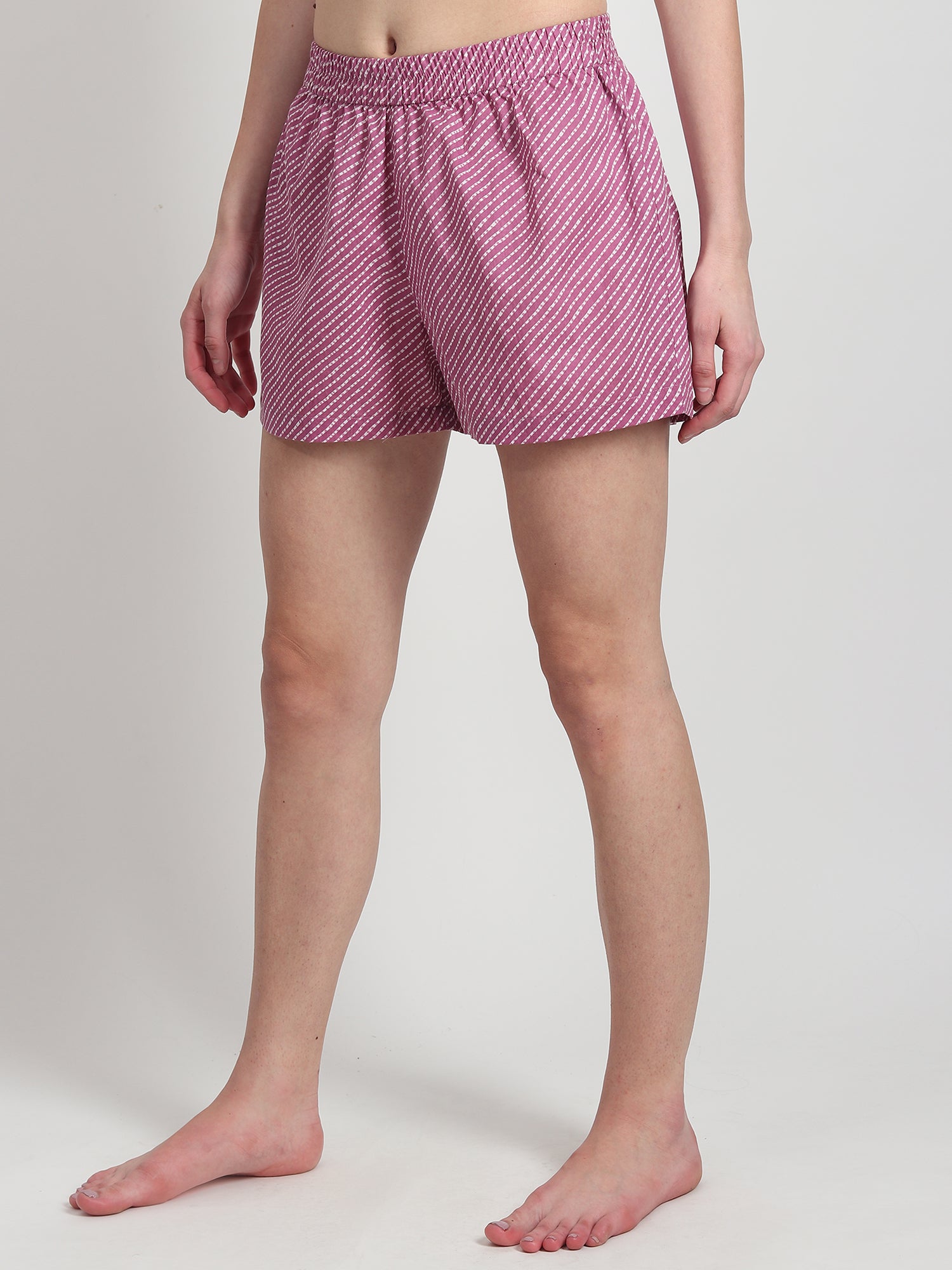 Lilia Block Printed Cotton Shorts