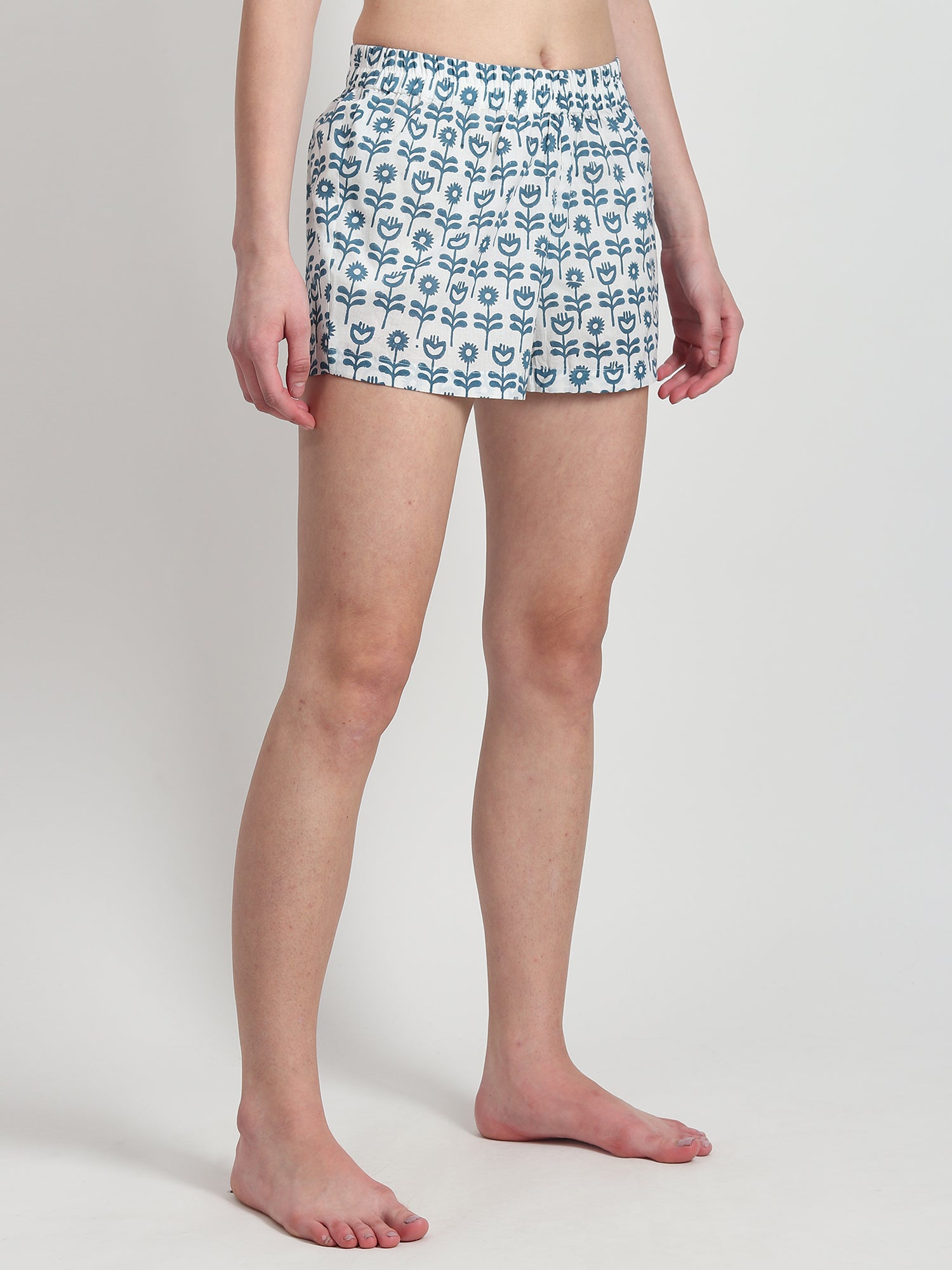 Ren Block Printed Cotton Shorts