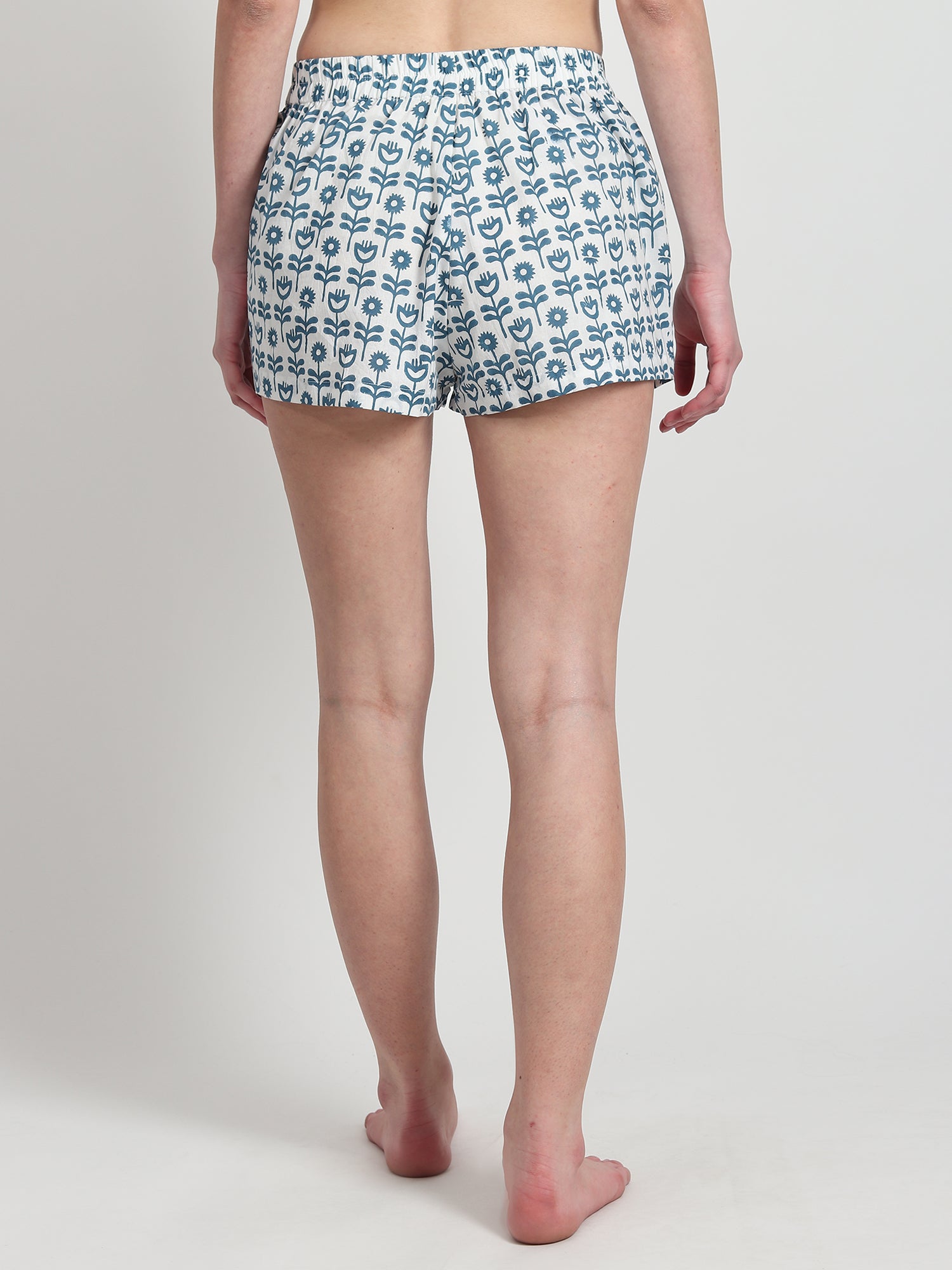 Ren Block Printed Cotton Shorts