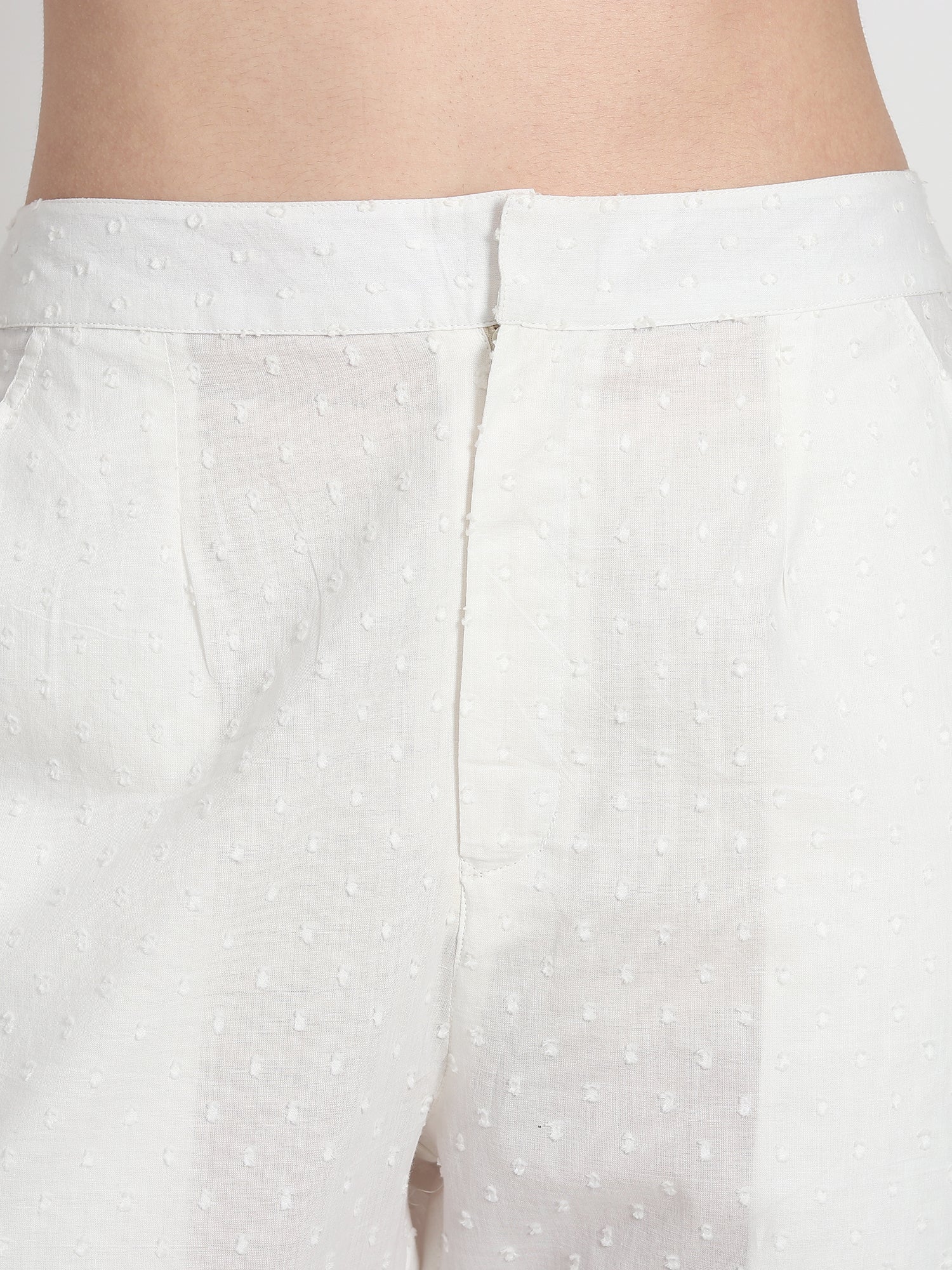 Arden White Cotton pants