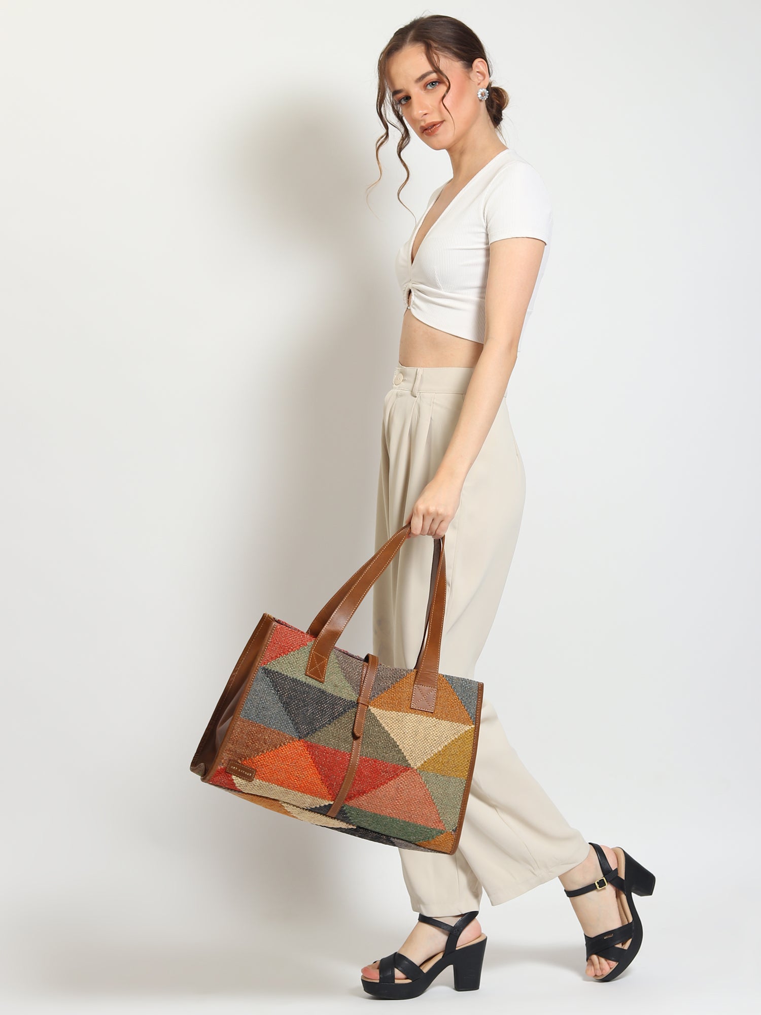 UMBRA - KILIM & LEATHER HAND BAG