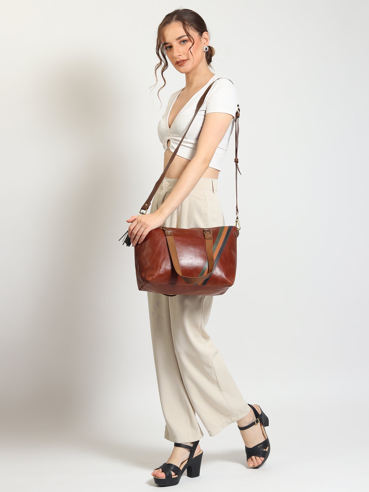 SURRANE- LEATHER TOTE BAG