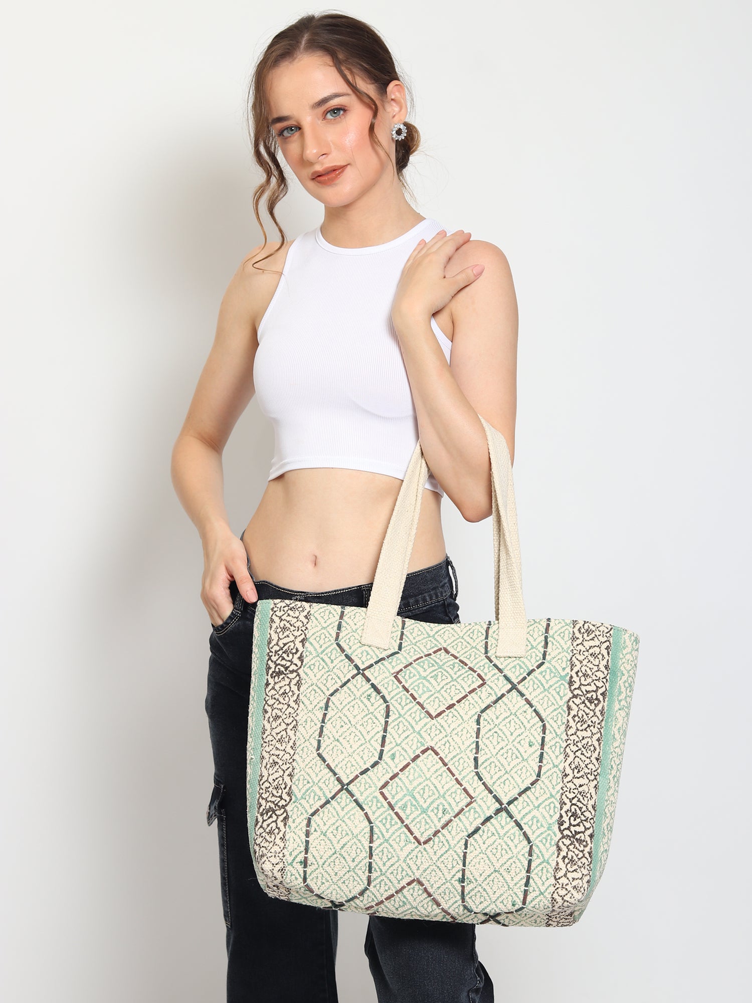 FLORA - DIGITAL PRINTED COTTON TOTE BAG