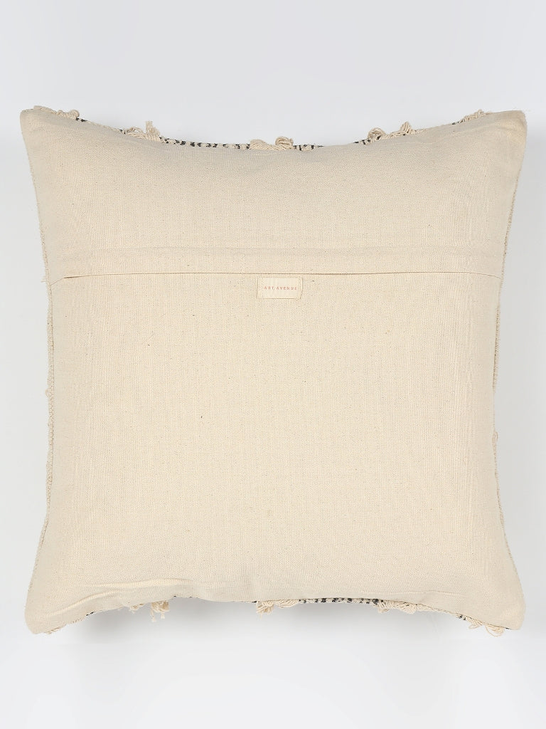 MARTE - BLOCK PRINTED Shaggy SQUARE CUSHION COVER