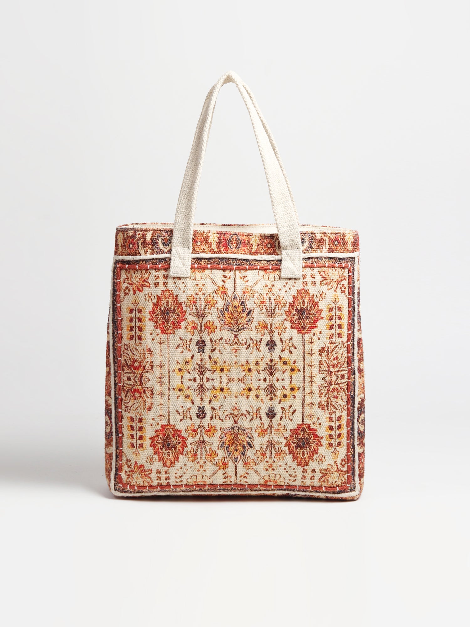 ADRIA - HAND BLOCK COTTON PRINTED TOTE BAG