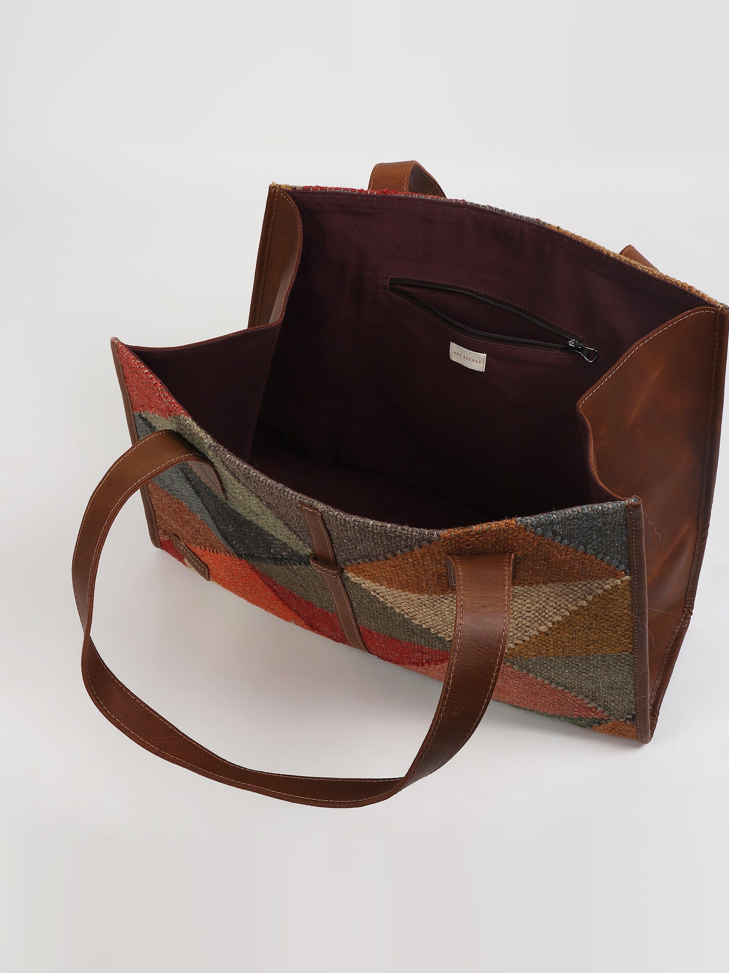 UMBRA - KILIM & LEATHER HAND BAG