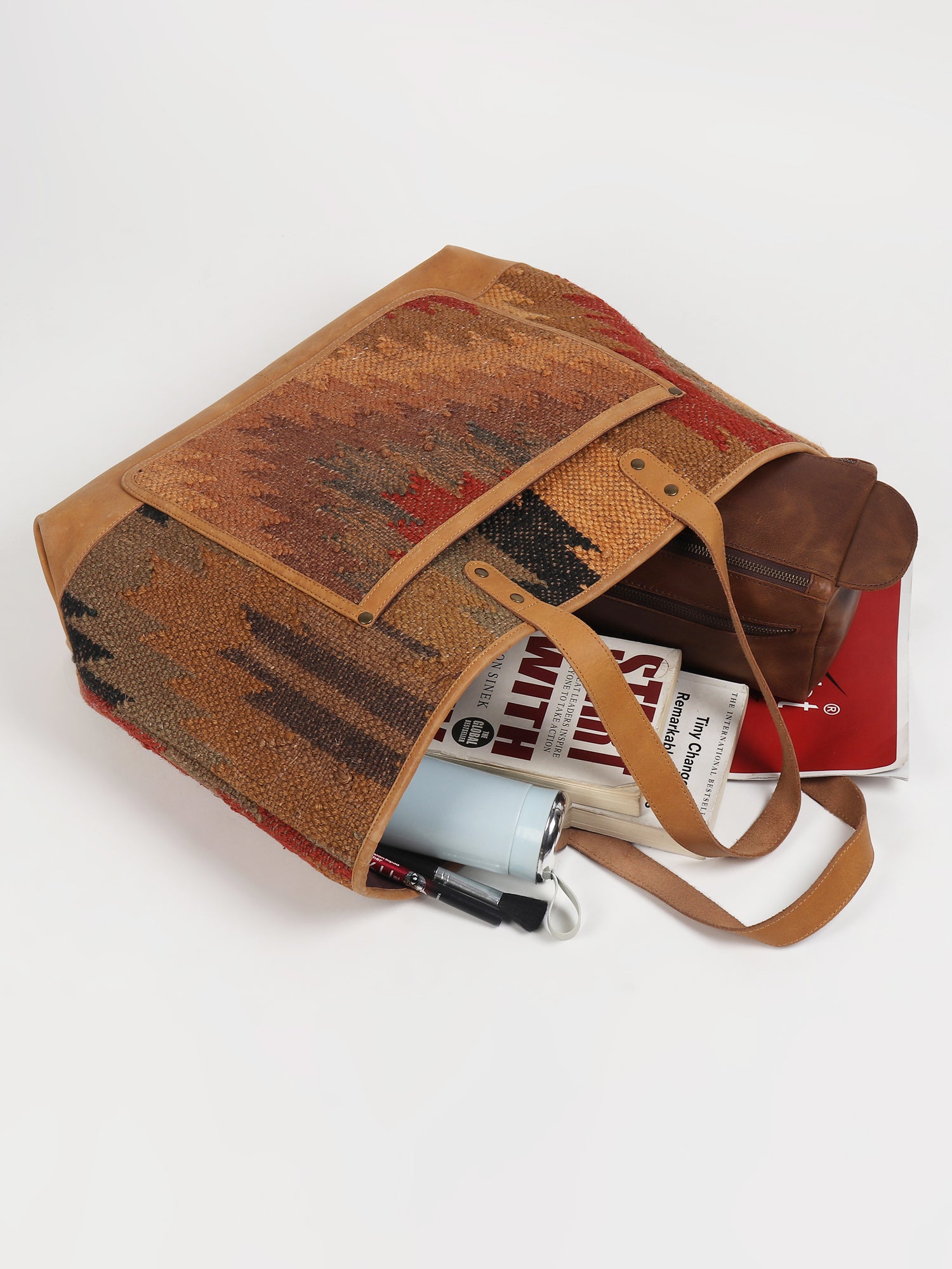 BLINK - KILIM & LEATHER HAND BAG