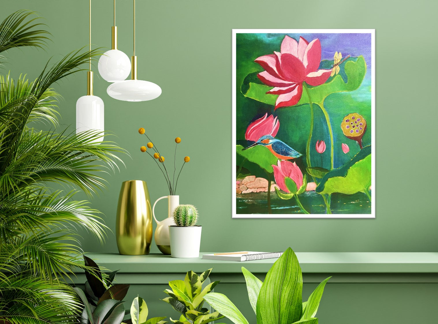 Lotus Bloom Painting