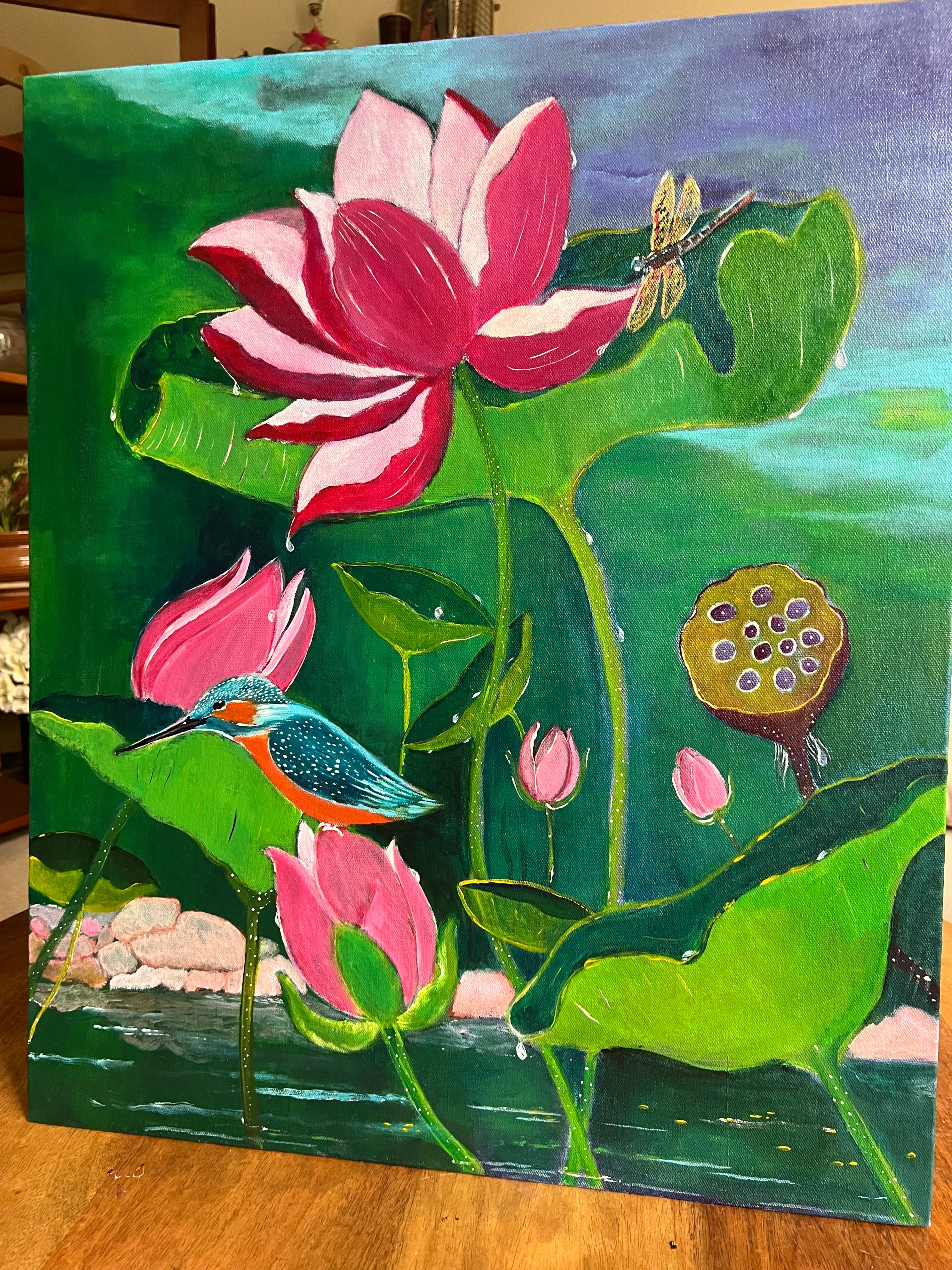 Lotus Bloom Painting