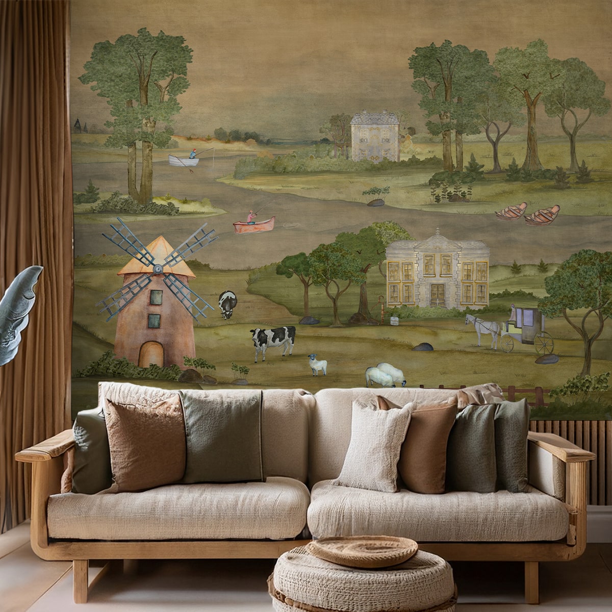 Shop Online Vintage Look Country Side Wall Mural