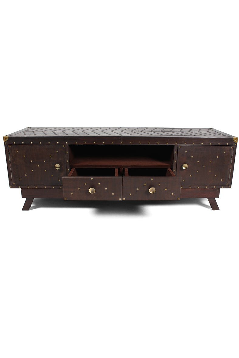 FAIRFIELD TV UNIT - LEATHER - ART AVENUE