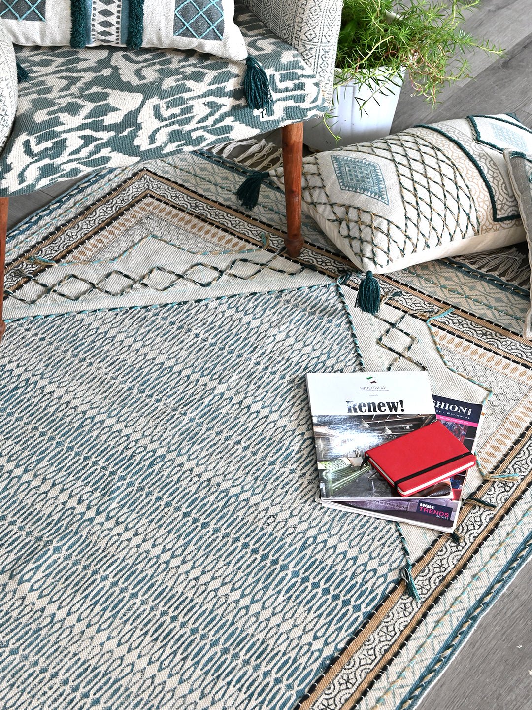 CAHIER - BLOCK PRINTED RUG - ART AVENUE