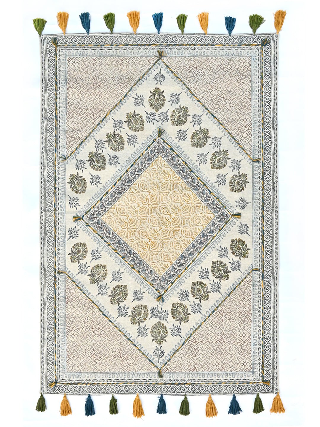 JENDUEKI - BLOCK PRINTED RUG - ART AVENUE