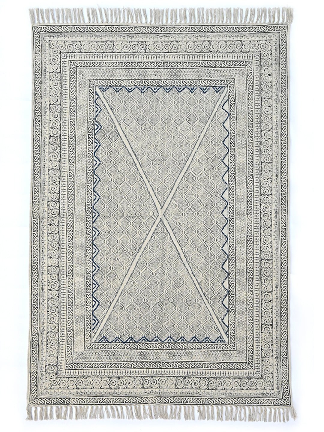 SCRAWL - BLOCK PRINTED RUG - ART AVENUE