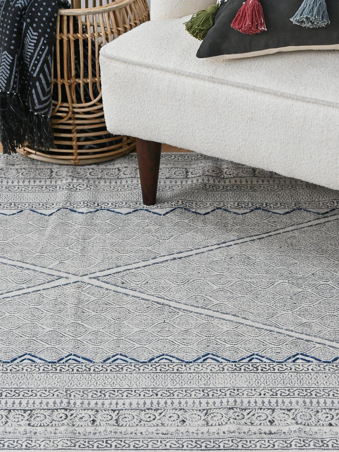 SCRAWL - BLOCK PRINTED RUG - ART AVENUE