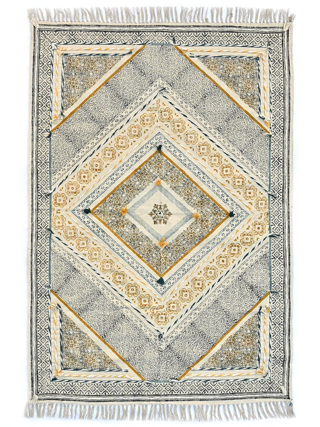 OLIVER - BLOCK PRINTED RUG - ART AVENUE