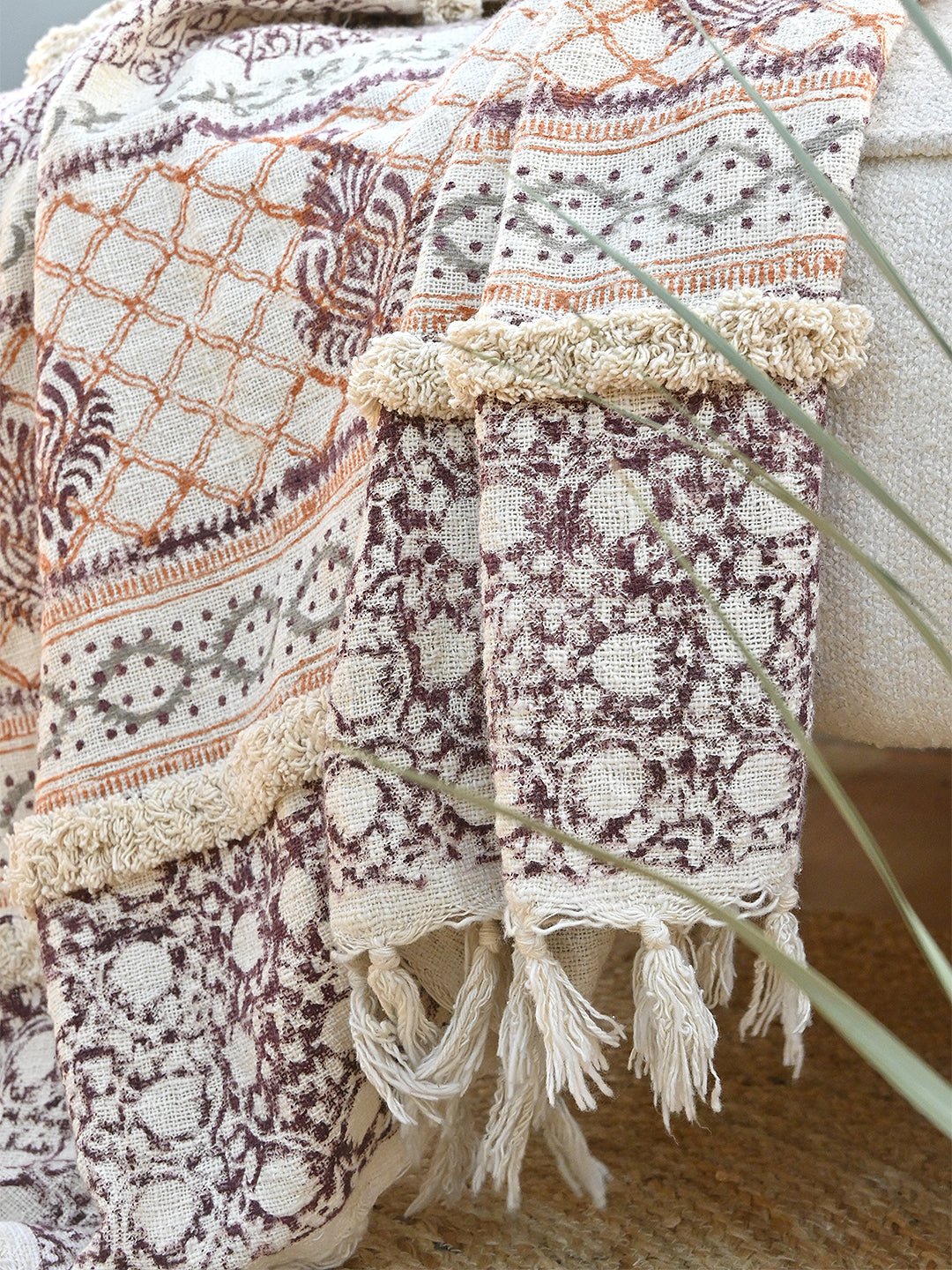 GALINA - BLOCK PRINTED THROW - ART AVENUE