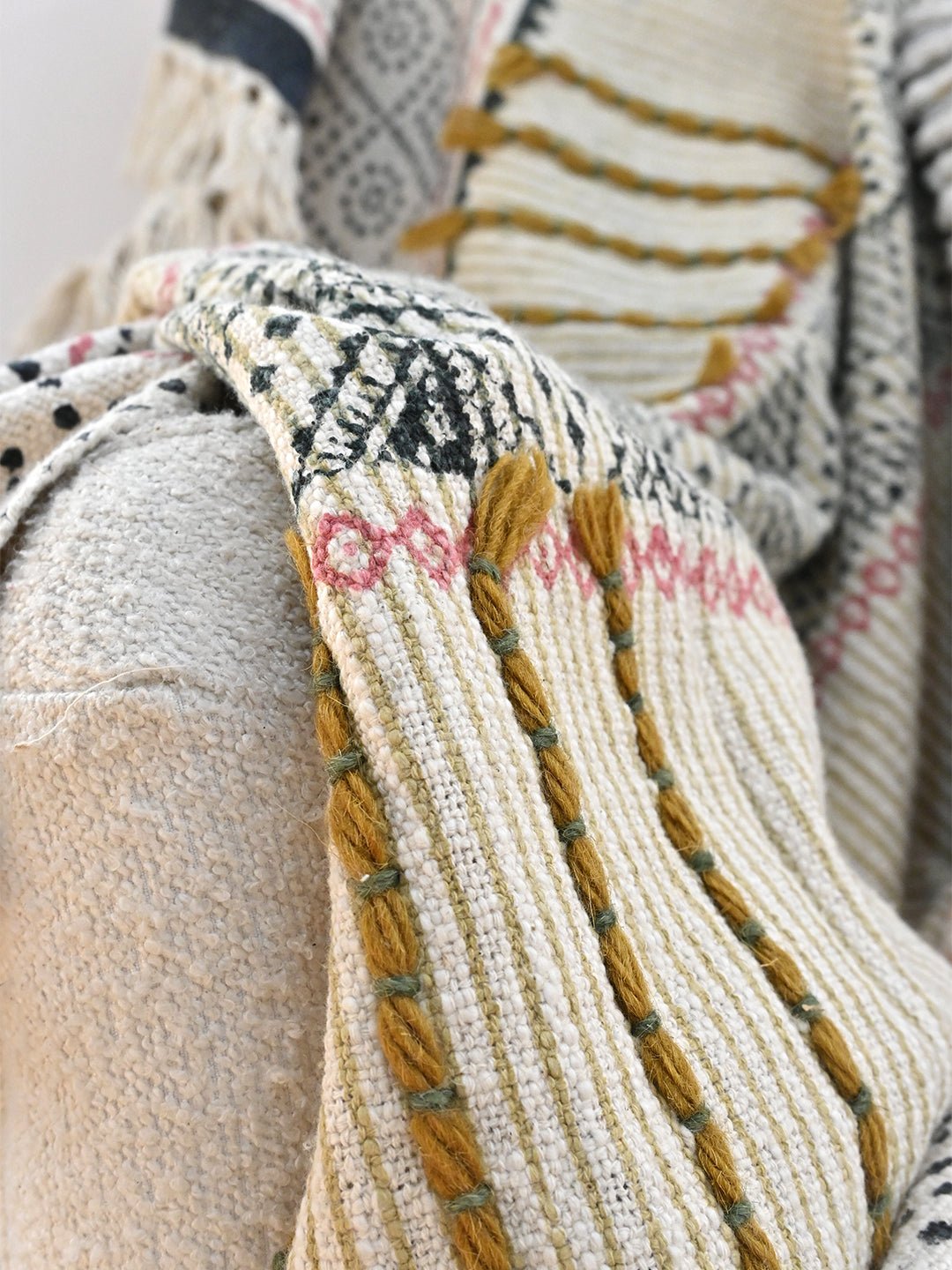 ARINA - BLOCK PRINTED THROW - ART AVENUE