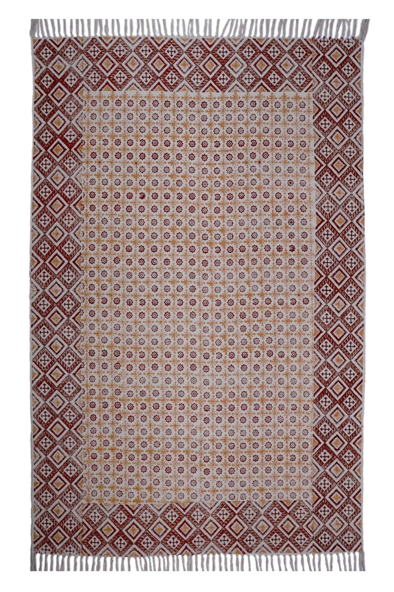 BEGUR - BLOCK PRINTED RUG - ART AVENUE