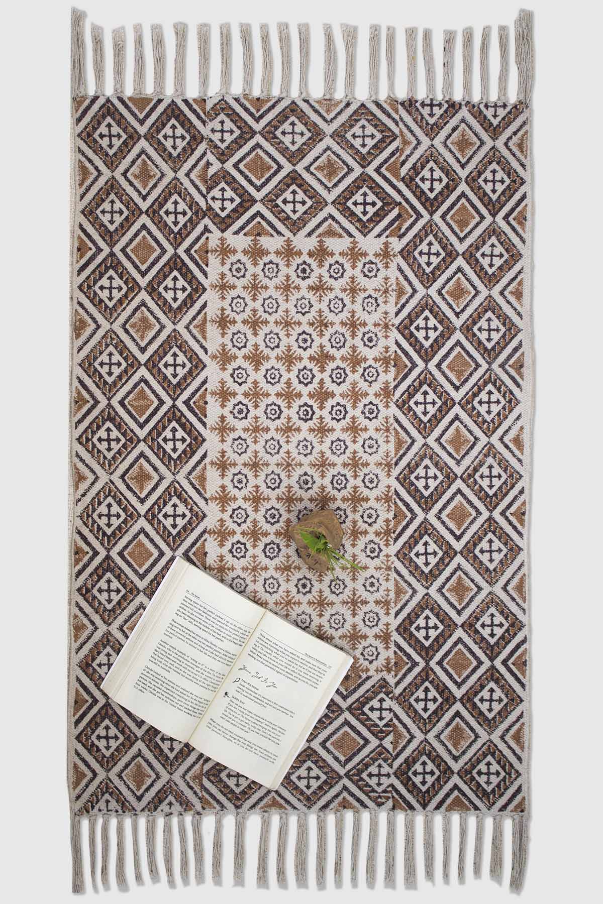 BEGUR - BLOCK PRINTED RUG - ART AVENUE