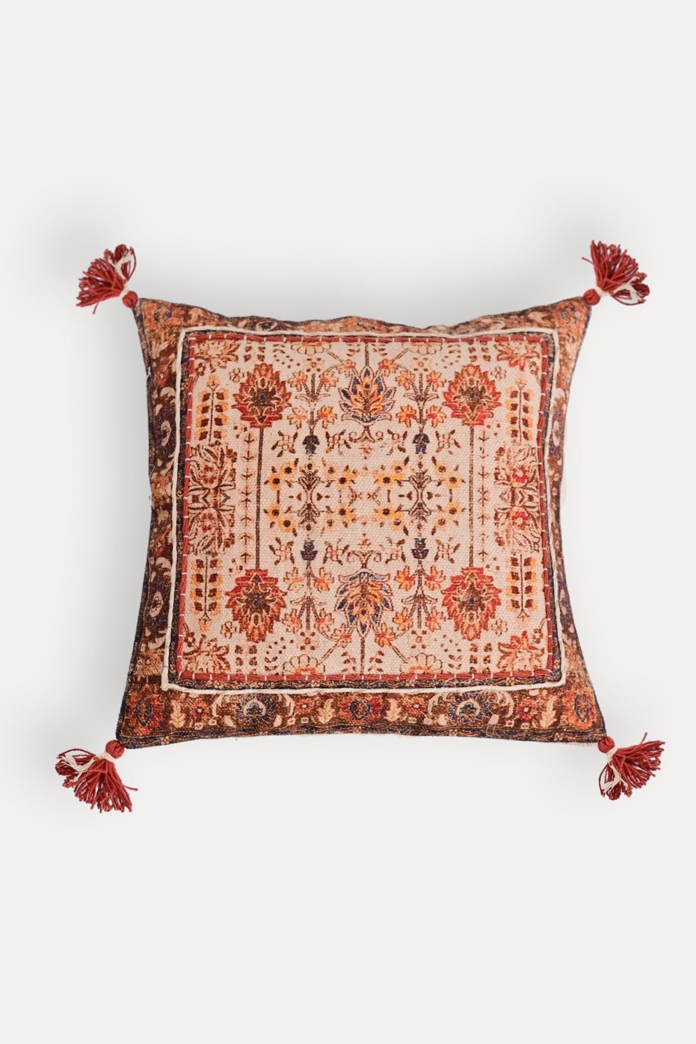 CALGARY - SQUARE CUSHION COVER - BROWN - ART AVENUE