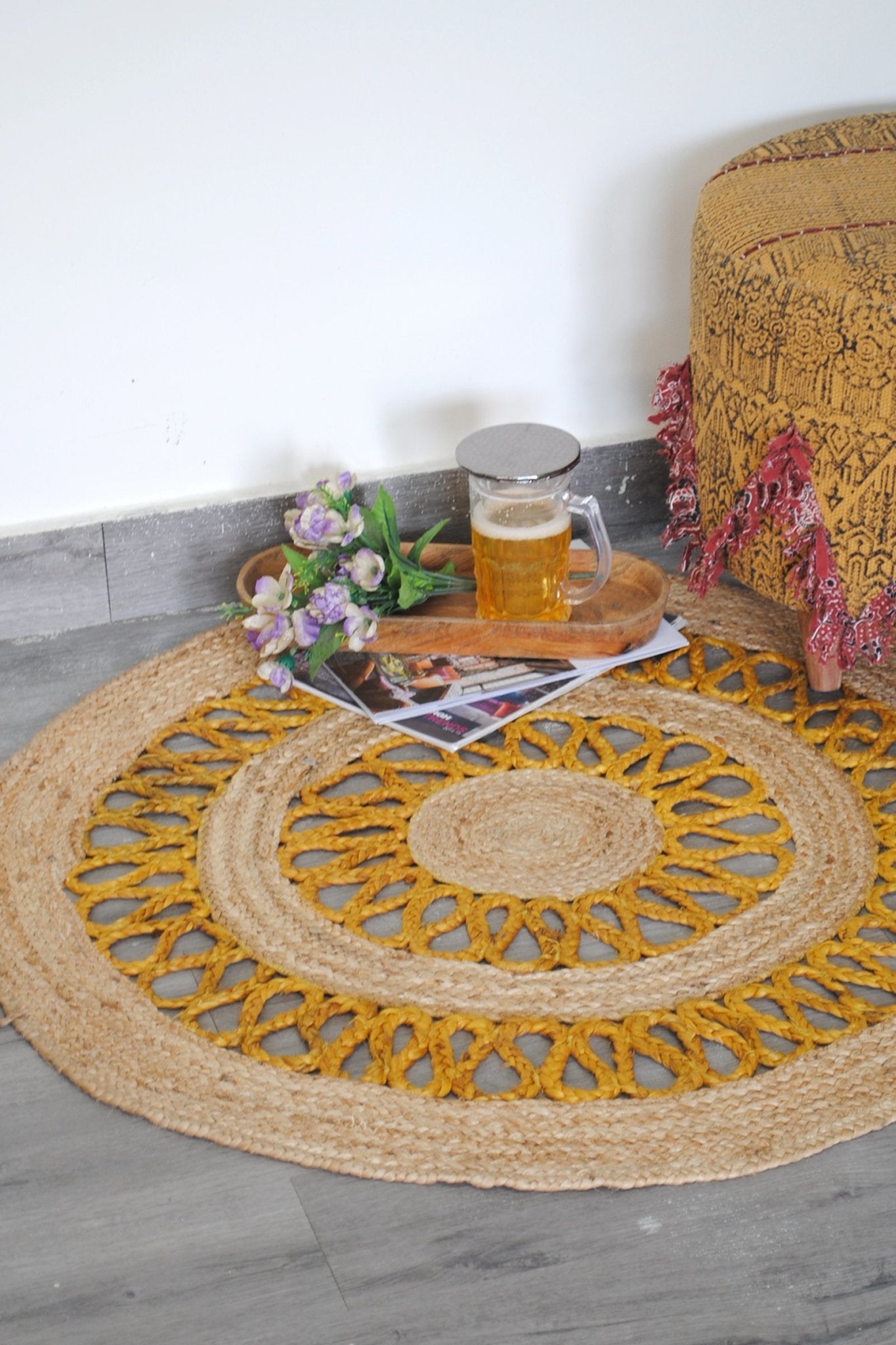 CYPRUS - ROUND JUTE RUG - ART AVENUE