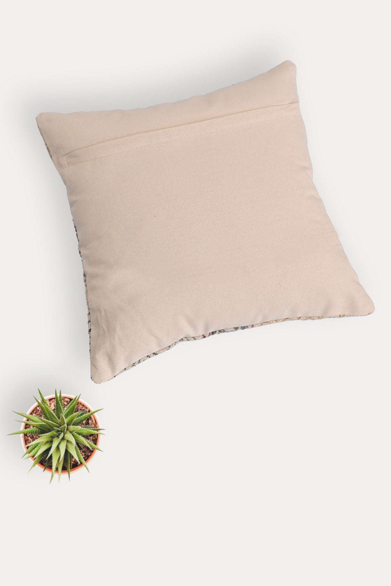 KAMAN - SQUARE CUSHION COVER - BEIGE - ART AVENUE