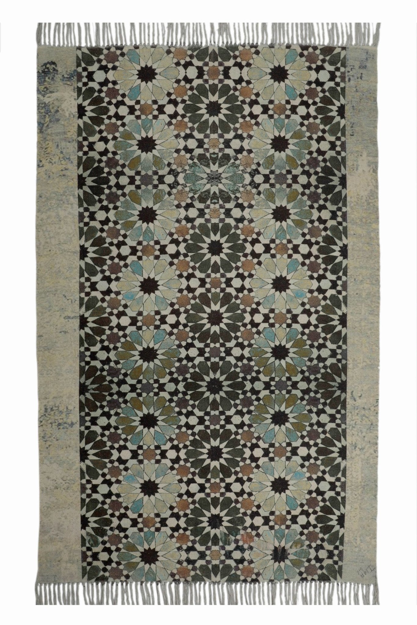 KOLVI - PRINTED RUG - GREEN - ART AVENUE