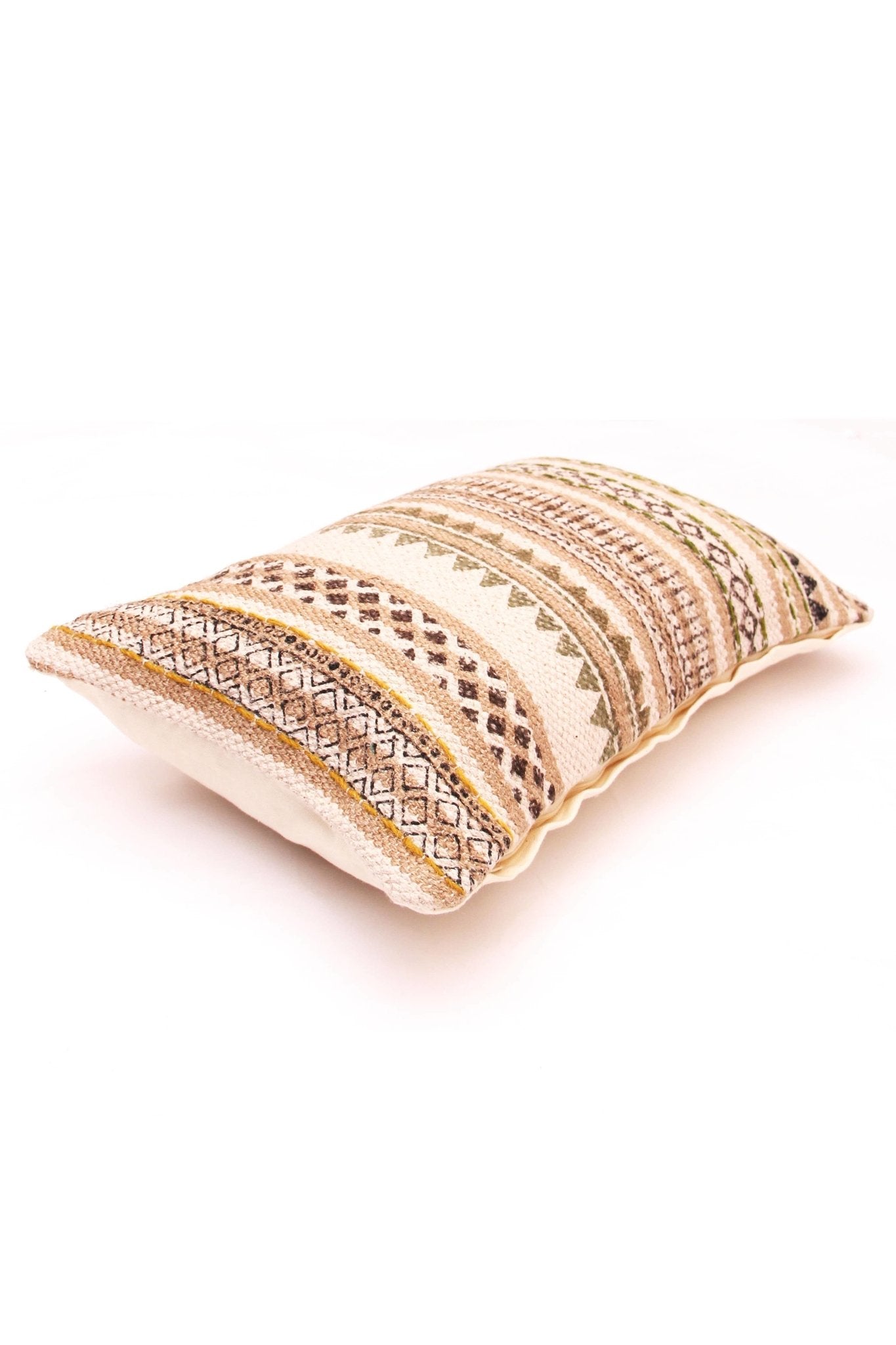 MIZO - LUMBAR CUSHION COVER -WHITE - ART AVENUE