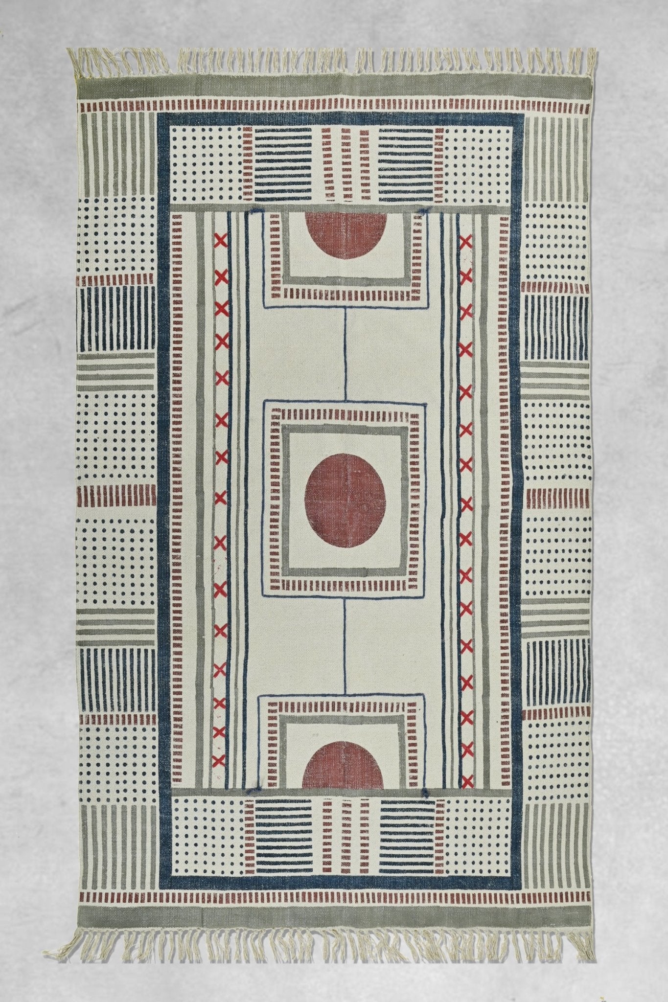 NARCISS - BLOCK PRINTED RUG - ART AVENUE