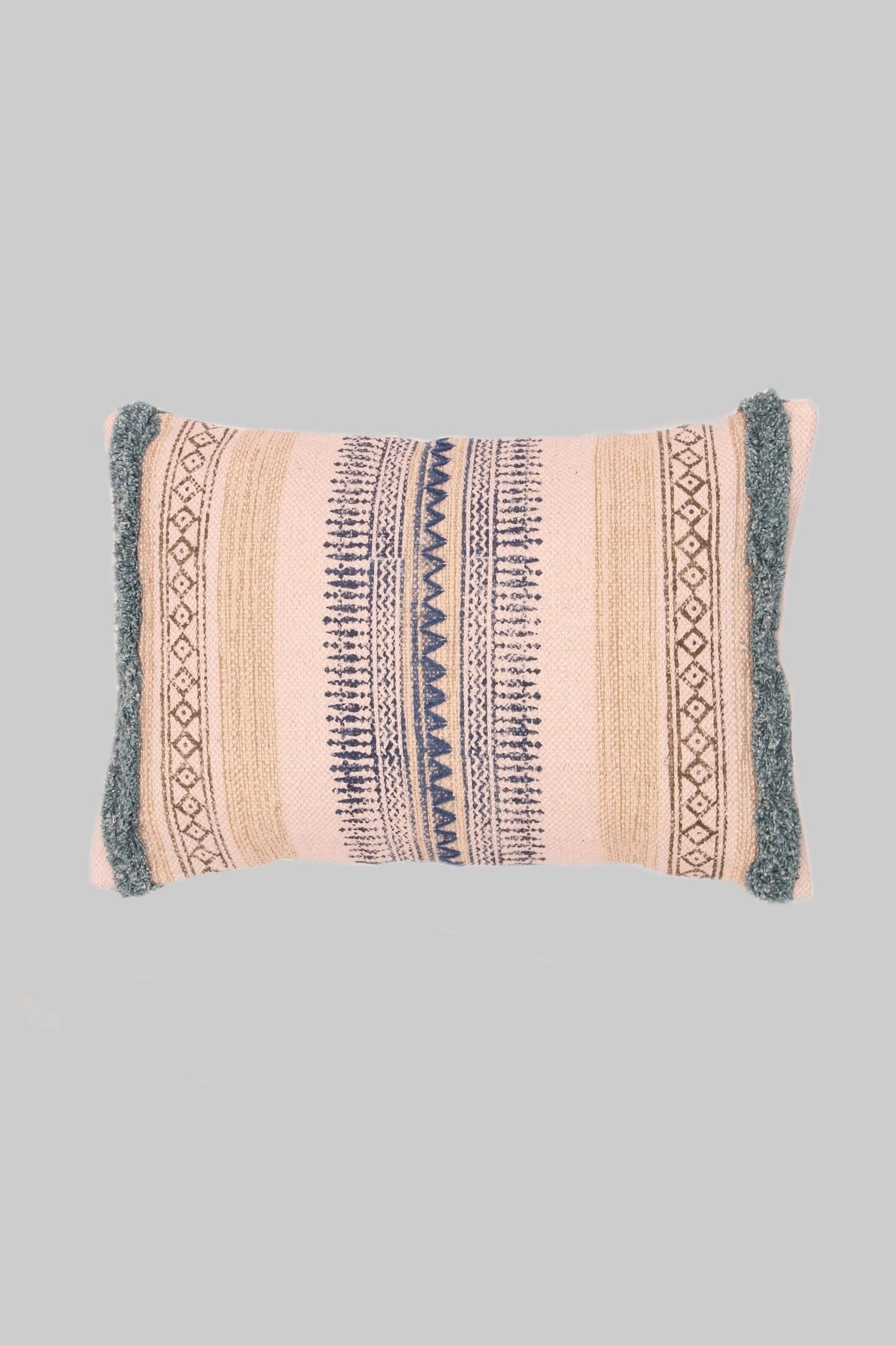 PETROL - LUMBAR CUSHION COVER -BLUE - ART AVENUE