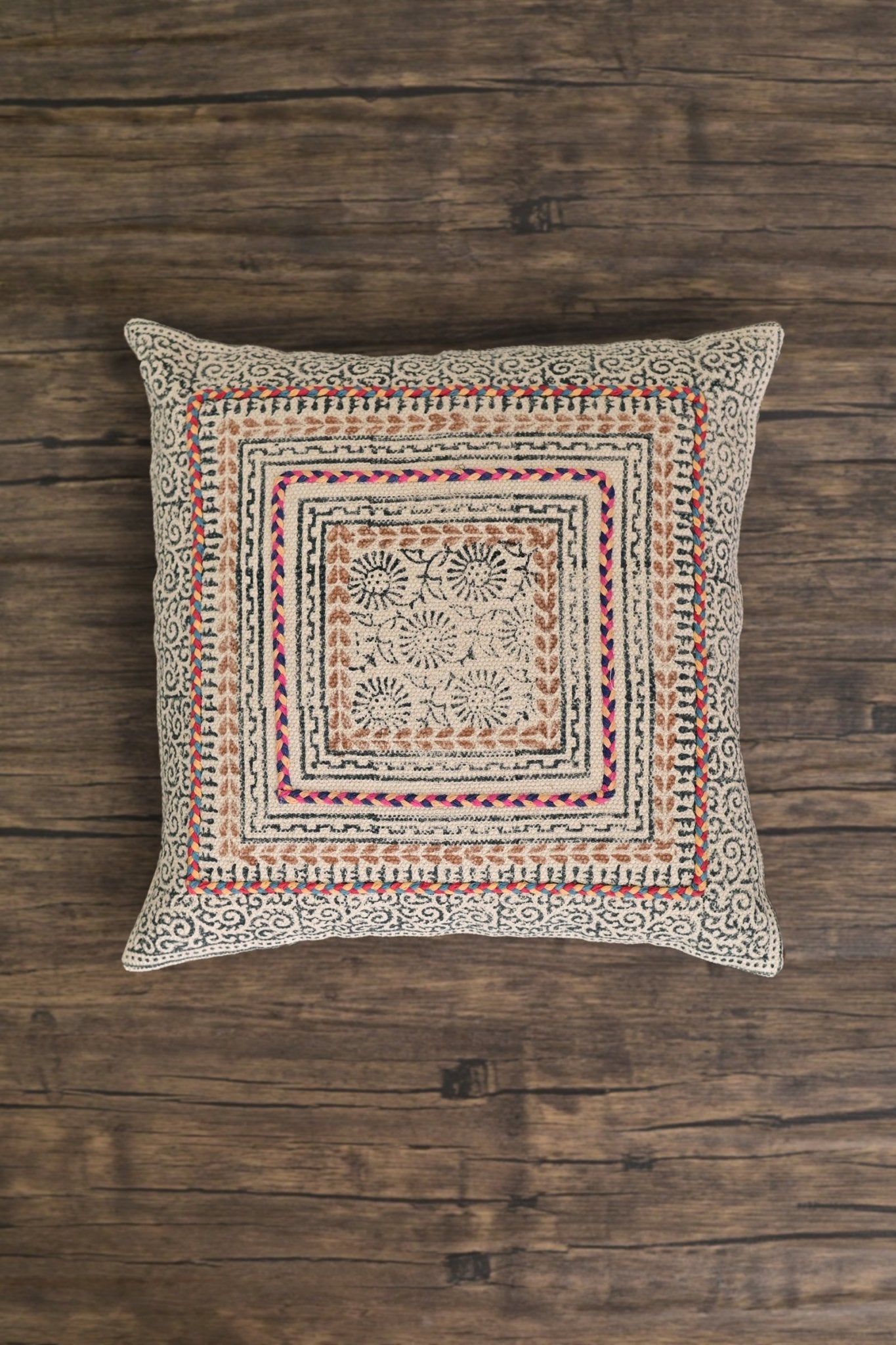 SAMARA- SQUARE CUSHION COVER - ORANGE - ART AVENUE