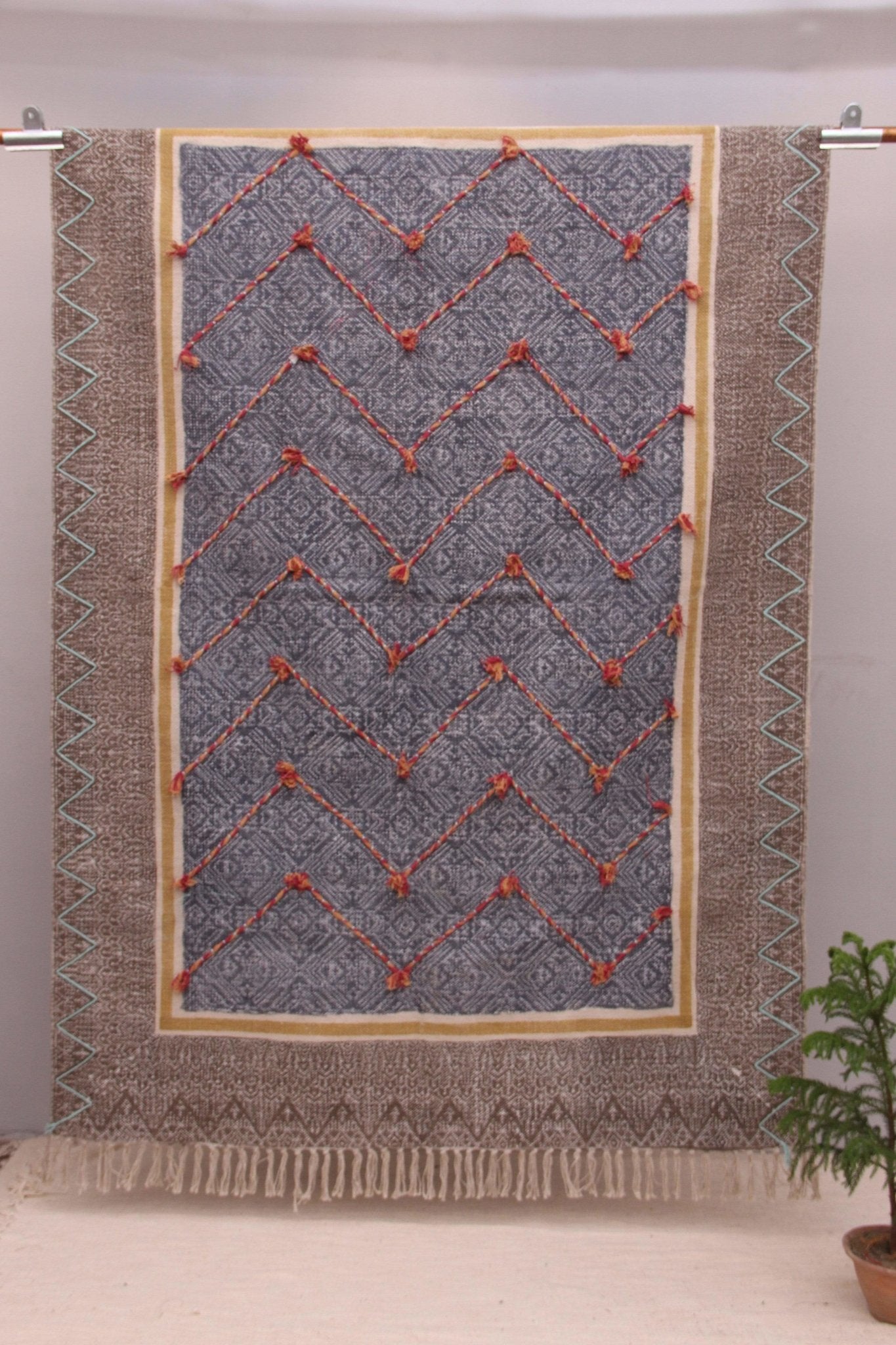 SCENE - BLOCK PRINTED RUG - ART AVENUE