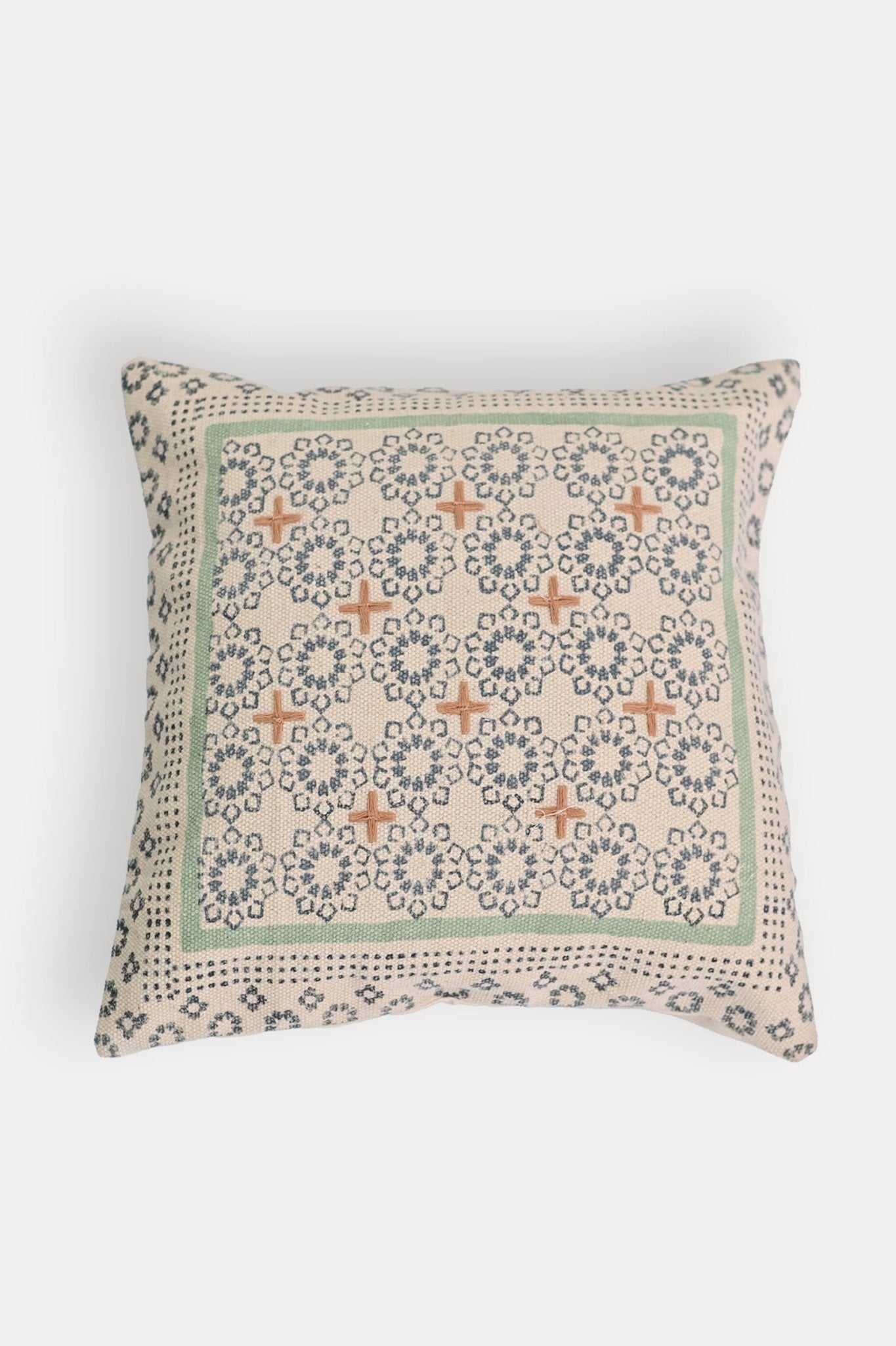 SIONA - SQUARE CUSHION COVER - GREEN - ART AVENUE