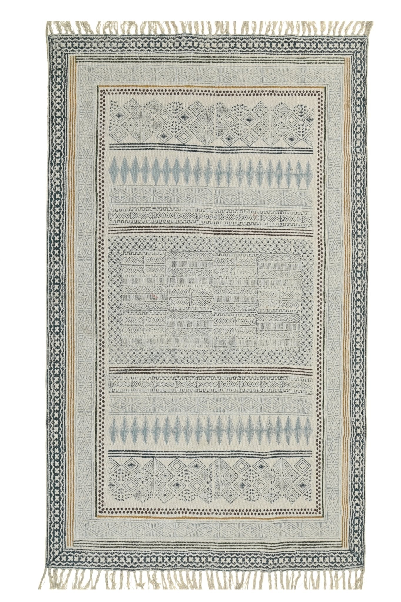 SNOWDROP - BLOCK PRINTED RUG - ART AVENUE