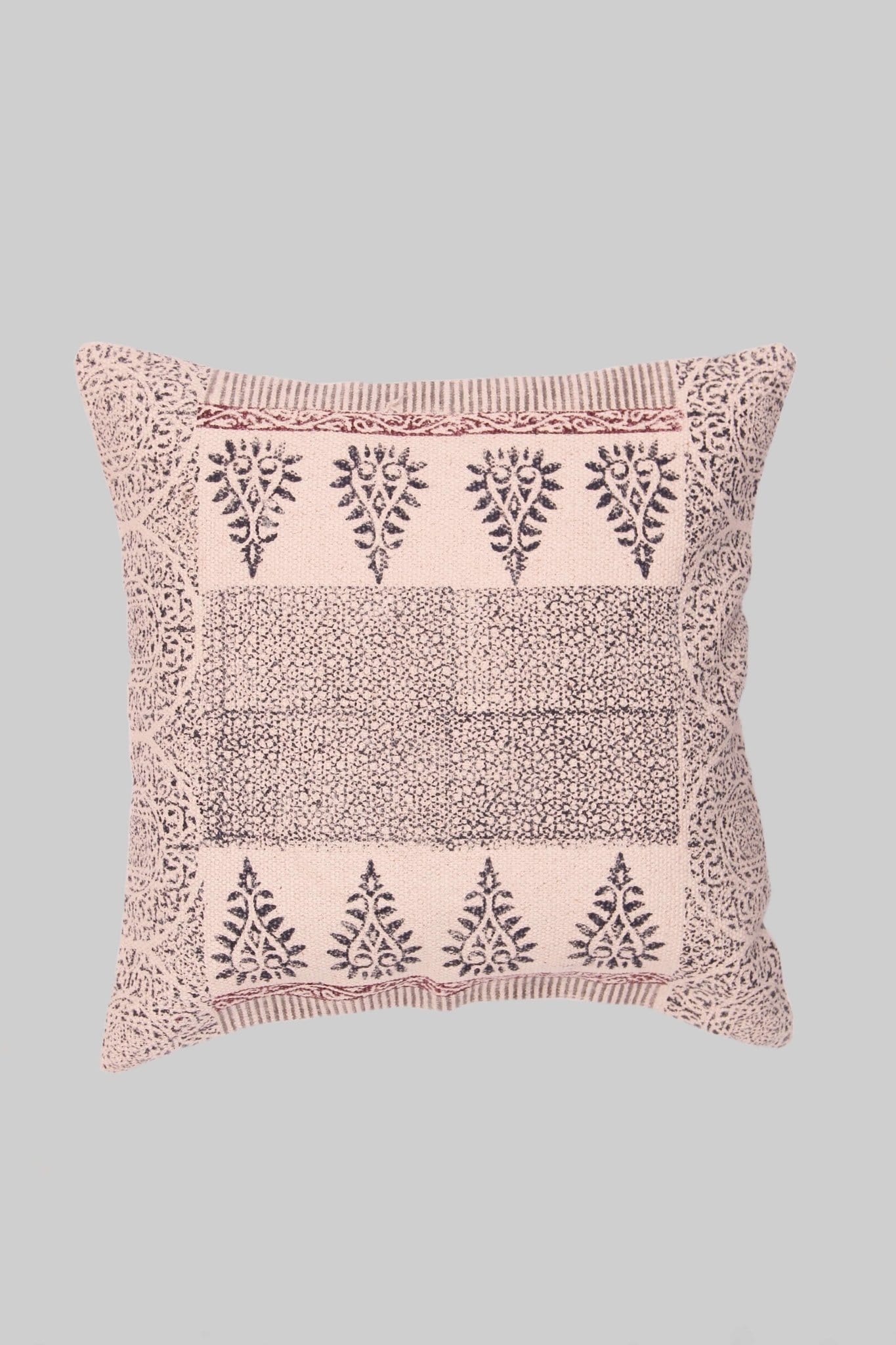 STREAM - SQUARE CUSHION COVER -BLACK - ART AVENUE