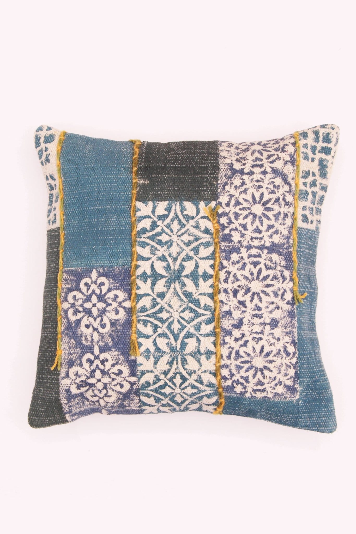 TILE - SQUARE CUSHION COVER -BLUE - ART AVENUE